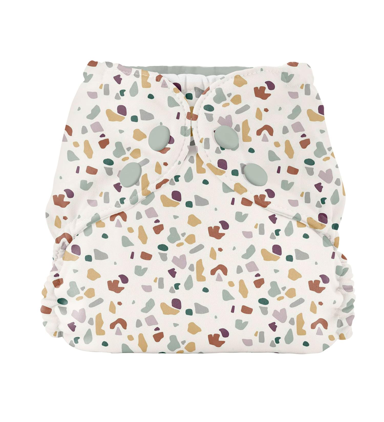 Esembly Cloth Diaper Outer Waterproof Cloth Diaper Cover Swim Diaper Leak-Proof and Breathable Layer Over Prefolds Flats or Fitteds Reusable Diaper with Snap Closure Size 2 (18-35lbs) Terrazzo Size 2 Terrazzo - Buy Online on SooperMarket.com