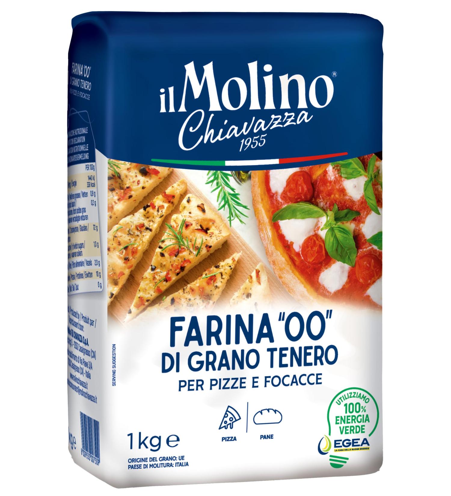 il Molino Chiavazza - Authentic Italian Soft Wheat Type ''00'' Pizza Flour 1kg | Perfect for Traditional Pizza & Focaccia - Buy Online on SooperMarket.com