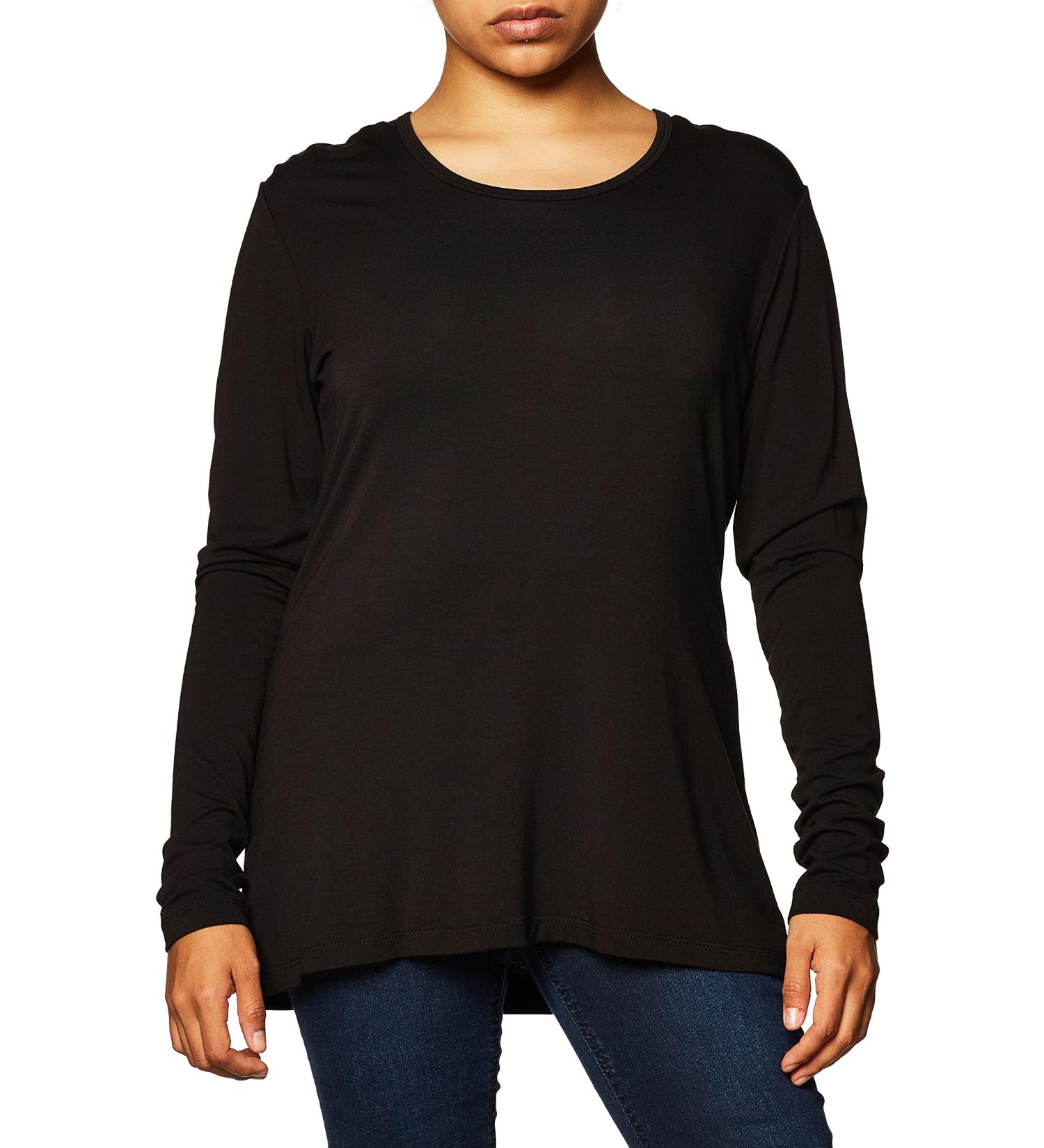Women's Soft Crew Neck Underscrub Long Sleeve Tee Shirt - Large Black | 4881 Workwear Originals - Buy Online on SooperMarket.com