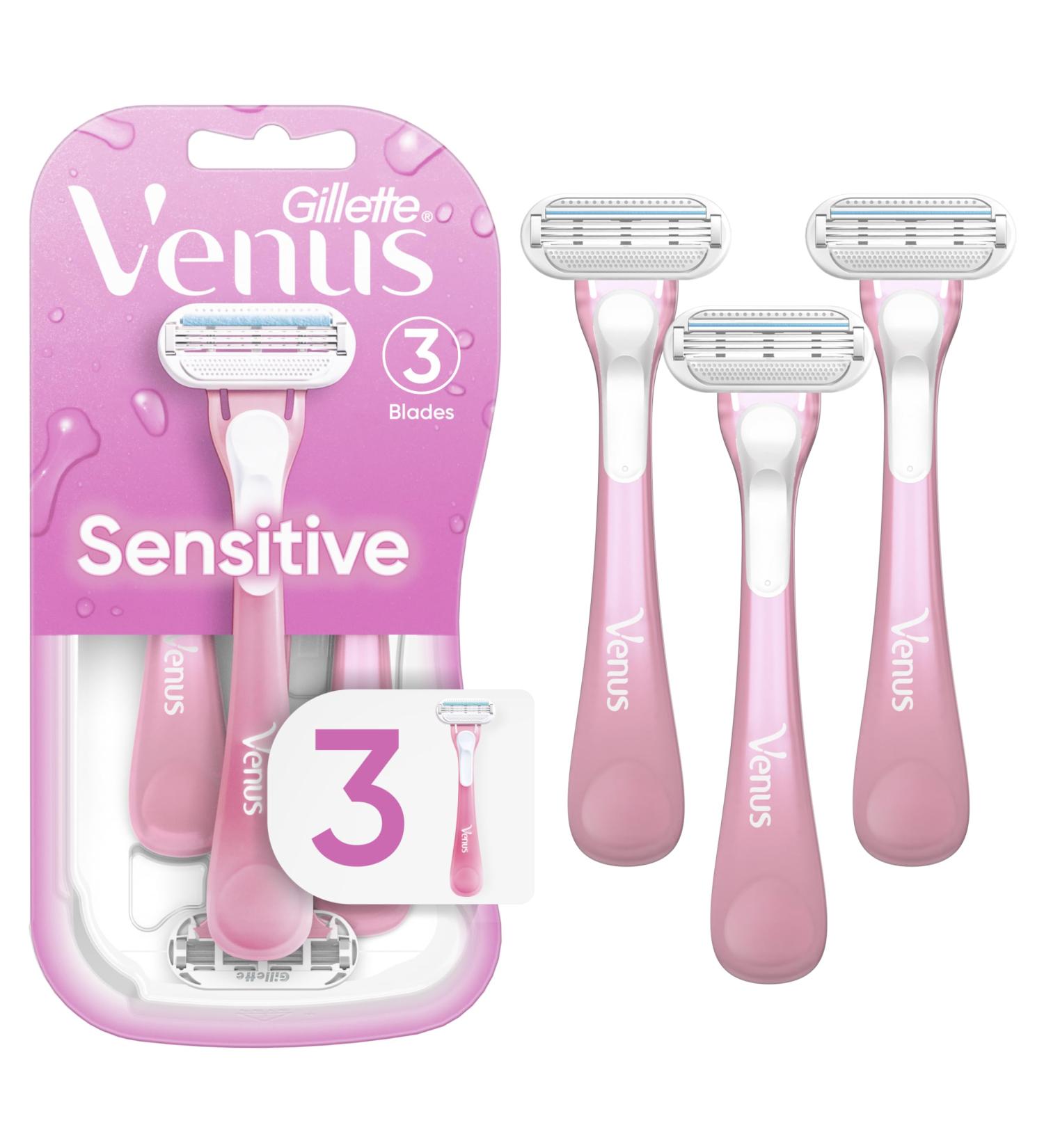 Gillette Venus Sensitive Women's Disposable Razor 3 Count - Buy Online on SooperMarket.com
