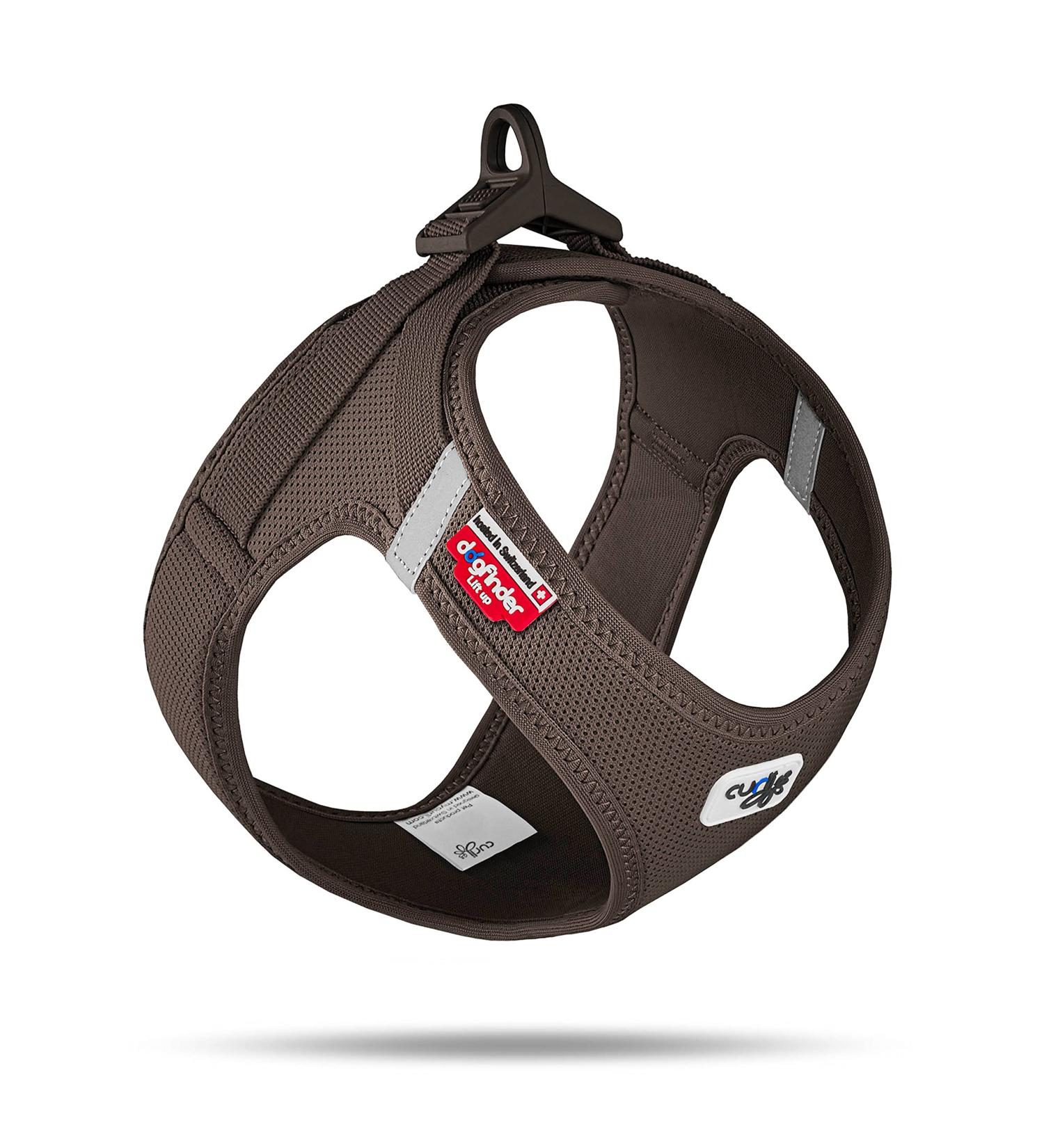 Curli Clasp Air-Mesh Vest Harness - Brown - Size L - Stylish & Comfortable for Your Pet | International Shipping Available - Buy Online on SooperMarket.com