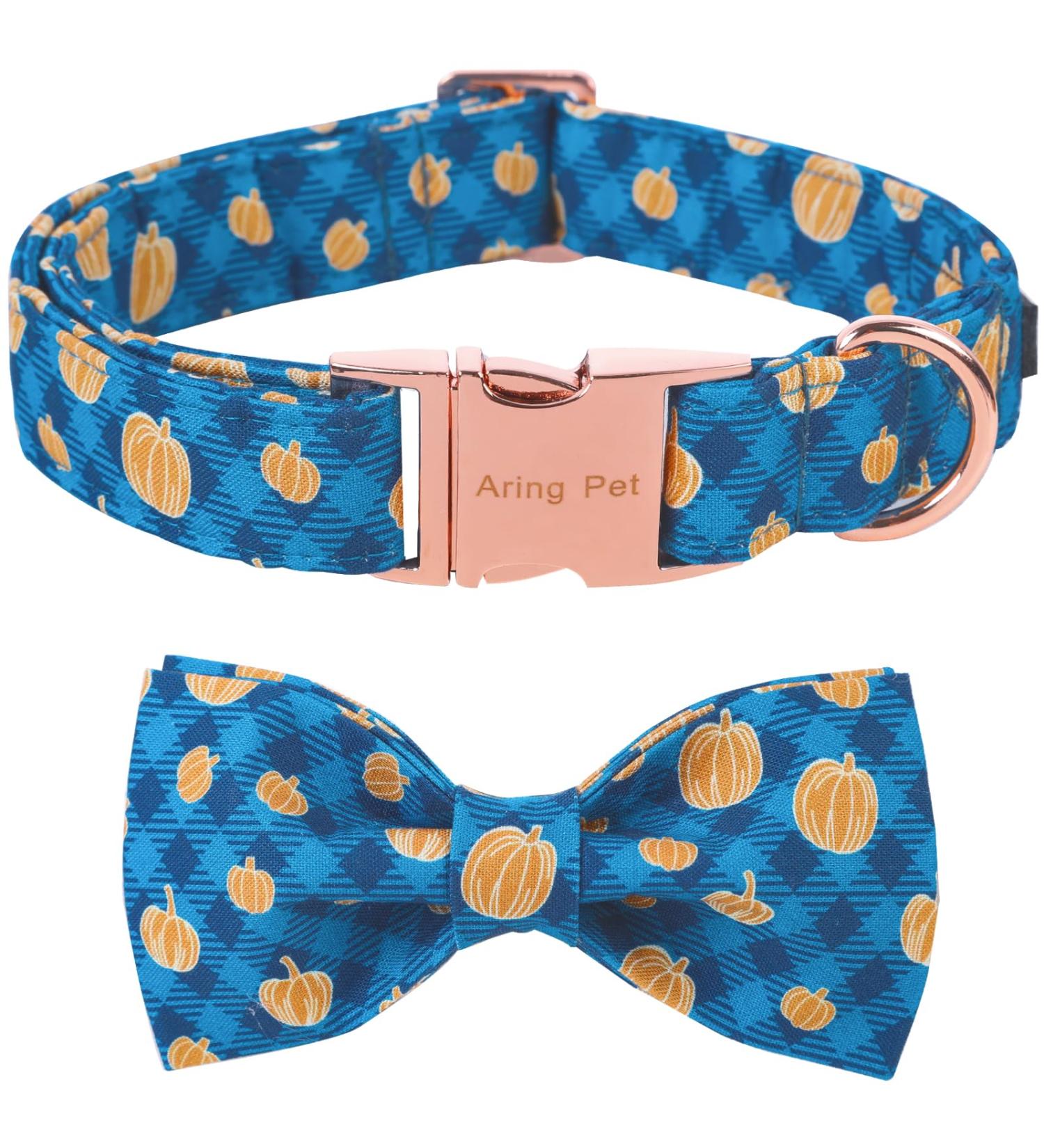 Buy Aring Pet Halloween Dog Costume - Adjustable Cotton Plaid Pumpkin Band with Bow - Perfect for Large Dogs - International Shipping Available - Buy Online on SooperMarket.com