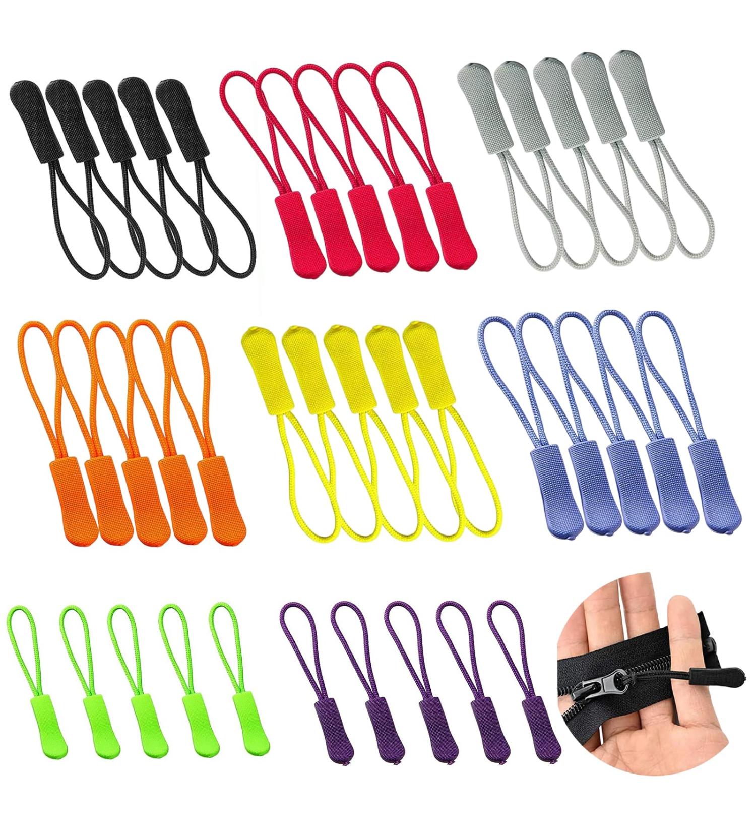 40 Pack Nylon Zippers with Handles - Durable Replacement Zipper Cords for Sports Backpacks & Camping Gear - Buy Online on SooperMarket.com