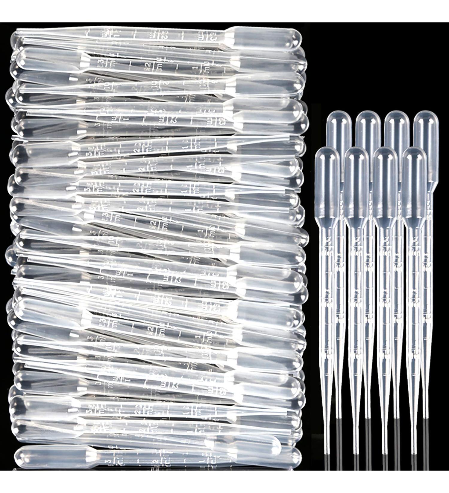 150PCS 3ML Disposable Plastic Transfer Pipettes Eye Dropper for Essential Oils, Makeup Tool & Science Lab - Buy Online on SooperMarket.com