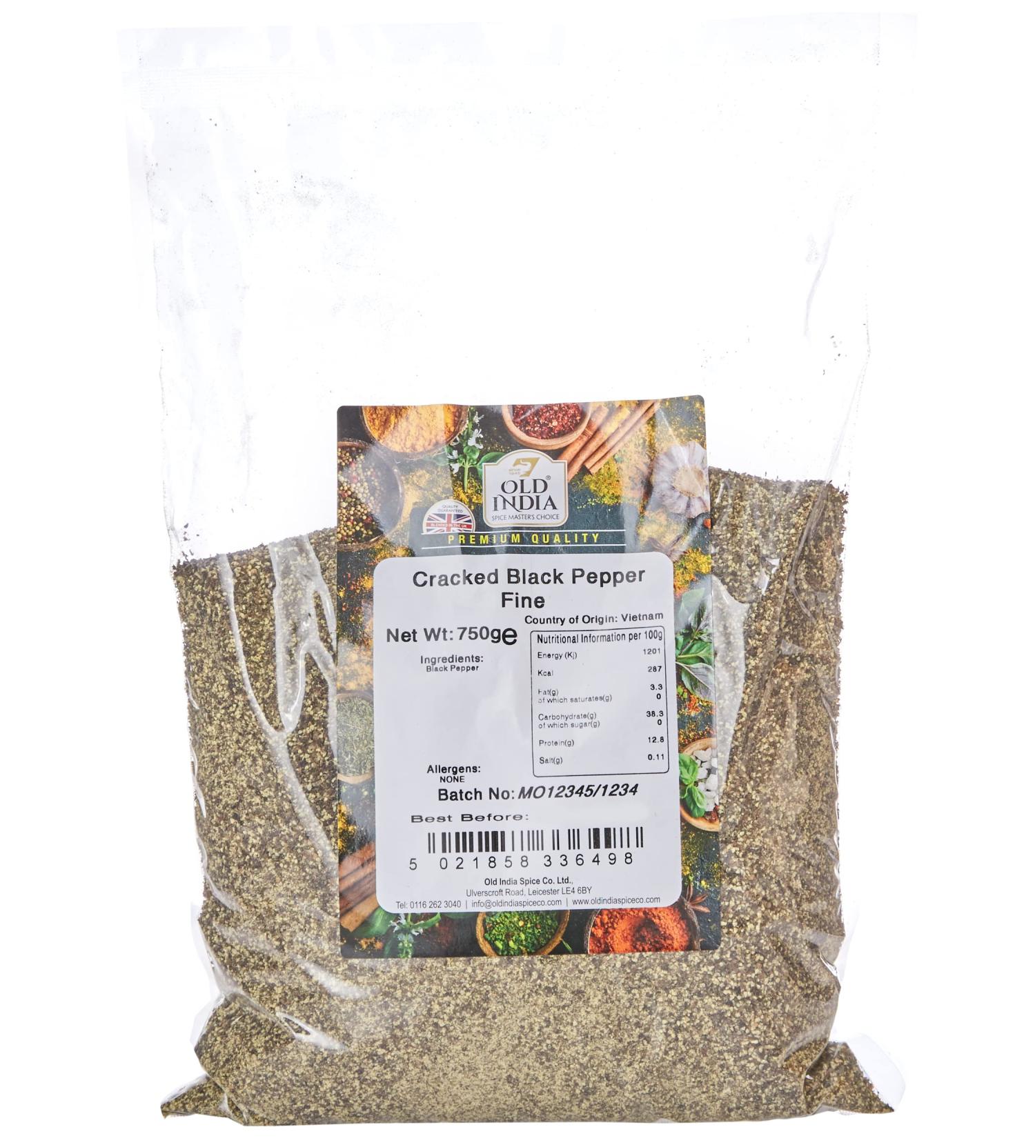 Old India Cracked Black Pepper 750 g - Buy Online on SooperMarket.com