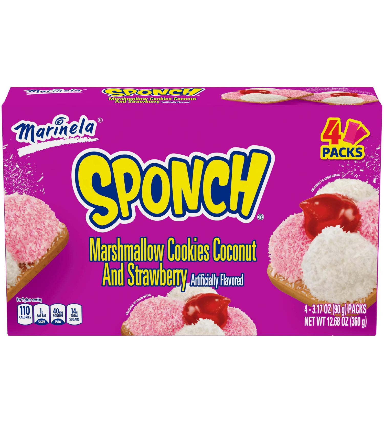 Marinela Sponch Marshmallow Cookies 8ct - Delicious Snack Treat for Any Occasion - Buy Online on SooperMarket.com