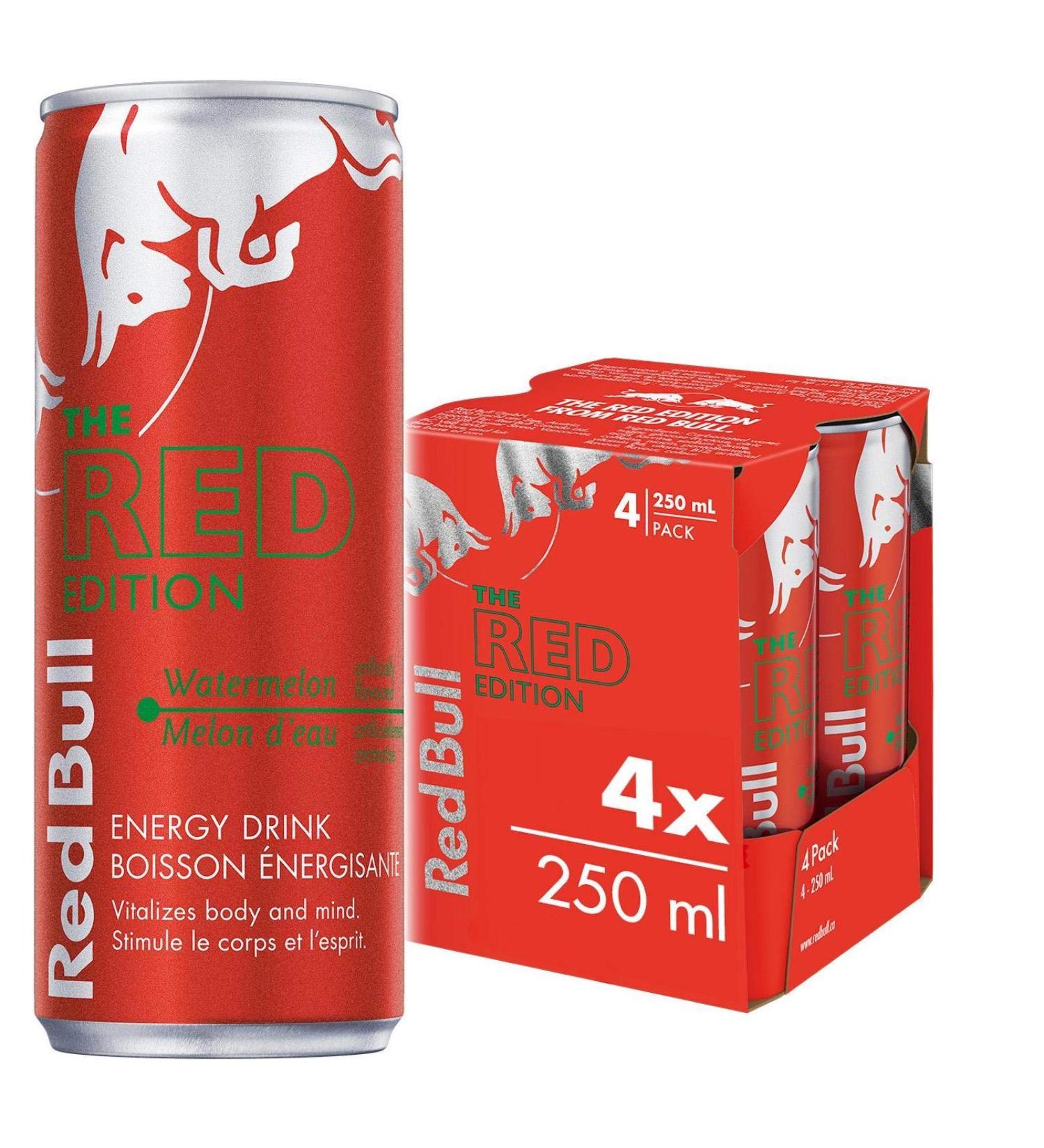 Red Bull Energy Drink Watermelon 250ml (4 pack) - Buy Online on SooperMarket.com