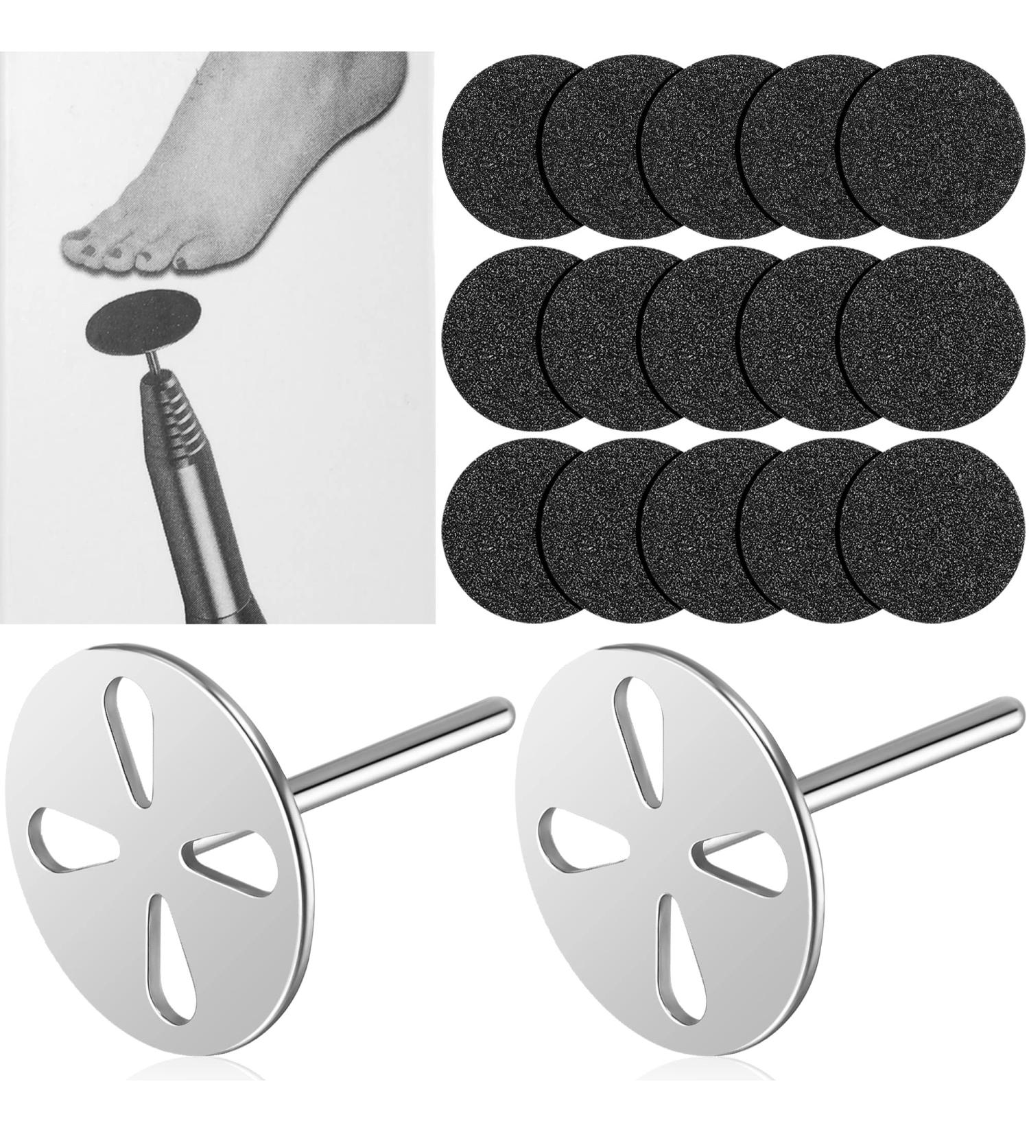 Set of 102 Stainless Steel 25mm Sanding Paper Discs - 80 Grit | Nail Drill Bits Replacement Pads for Electric Foot Rasp Files - Buy Online on SooperMarket.com