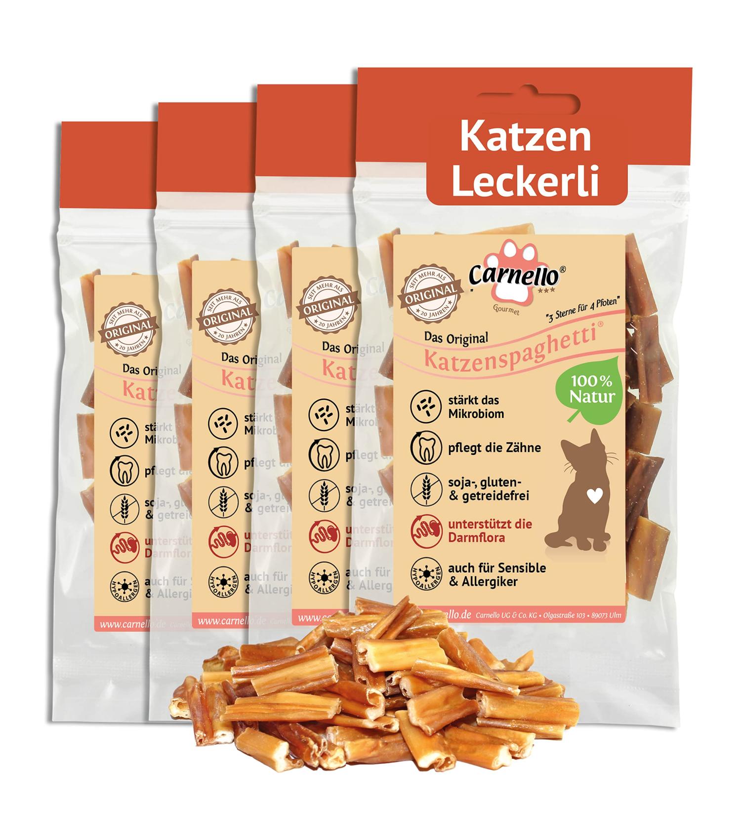 Buy Carnello Cat Treats - Delicious Cat Spaghetti & Snacks | Healthy Delicacies for Cats (4 x 30g) - Buy Online on SooperMarket.com