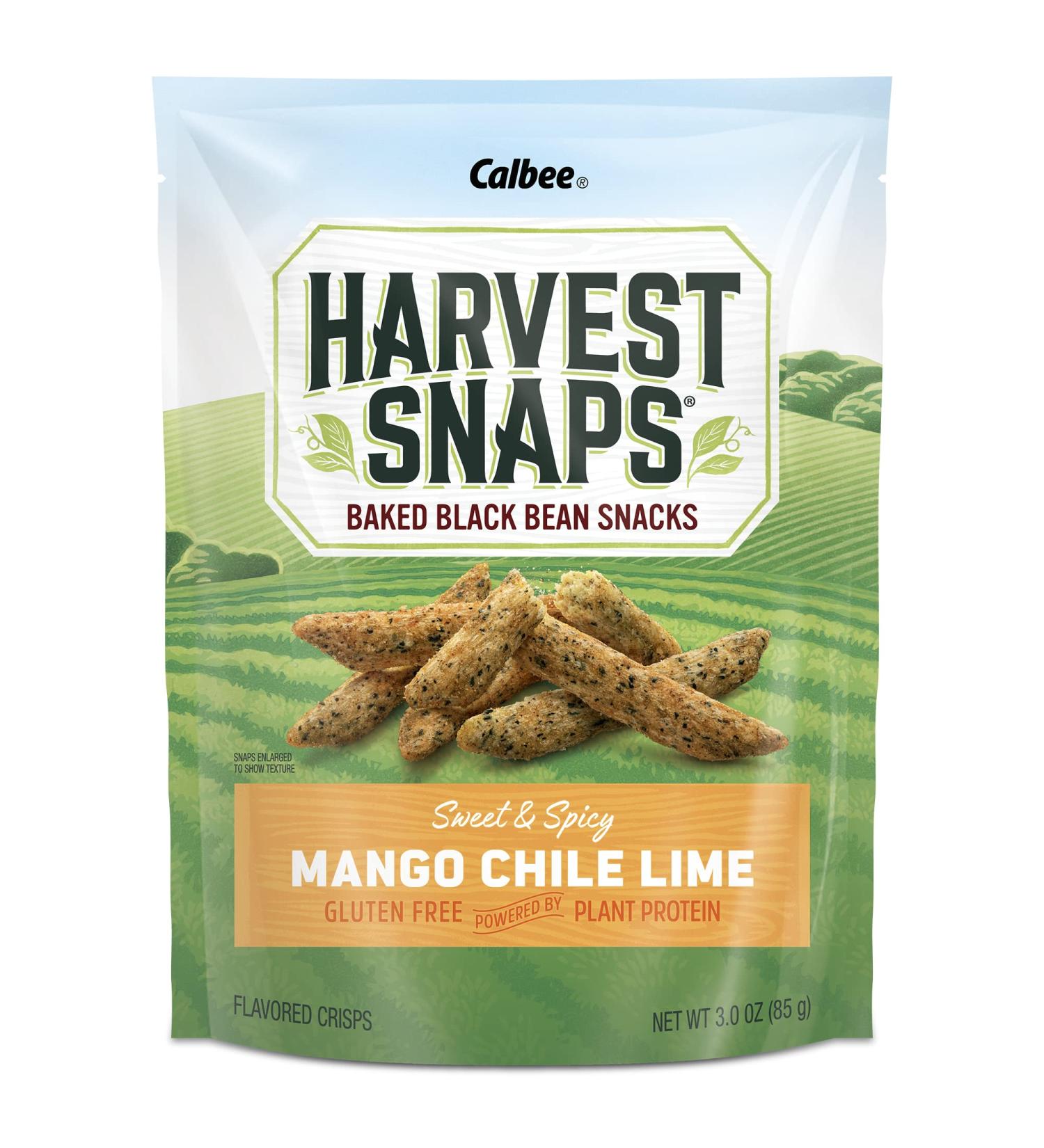 Harvest Snaps Black Bean Snack Crisps Mango Chile Lime 3.0 oz (Pack of 4) | Plant-Based, Baked, Gluten-Free | Mango Chile Lime Flavor - Buy Online on SooperMarket.com