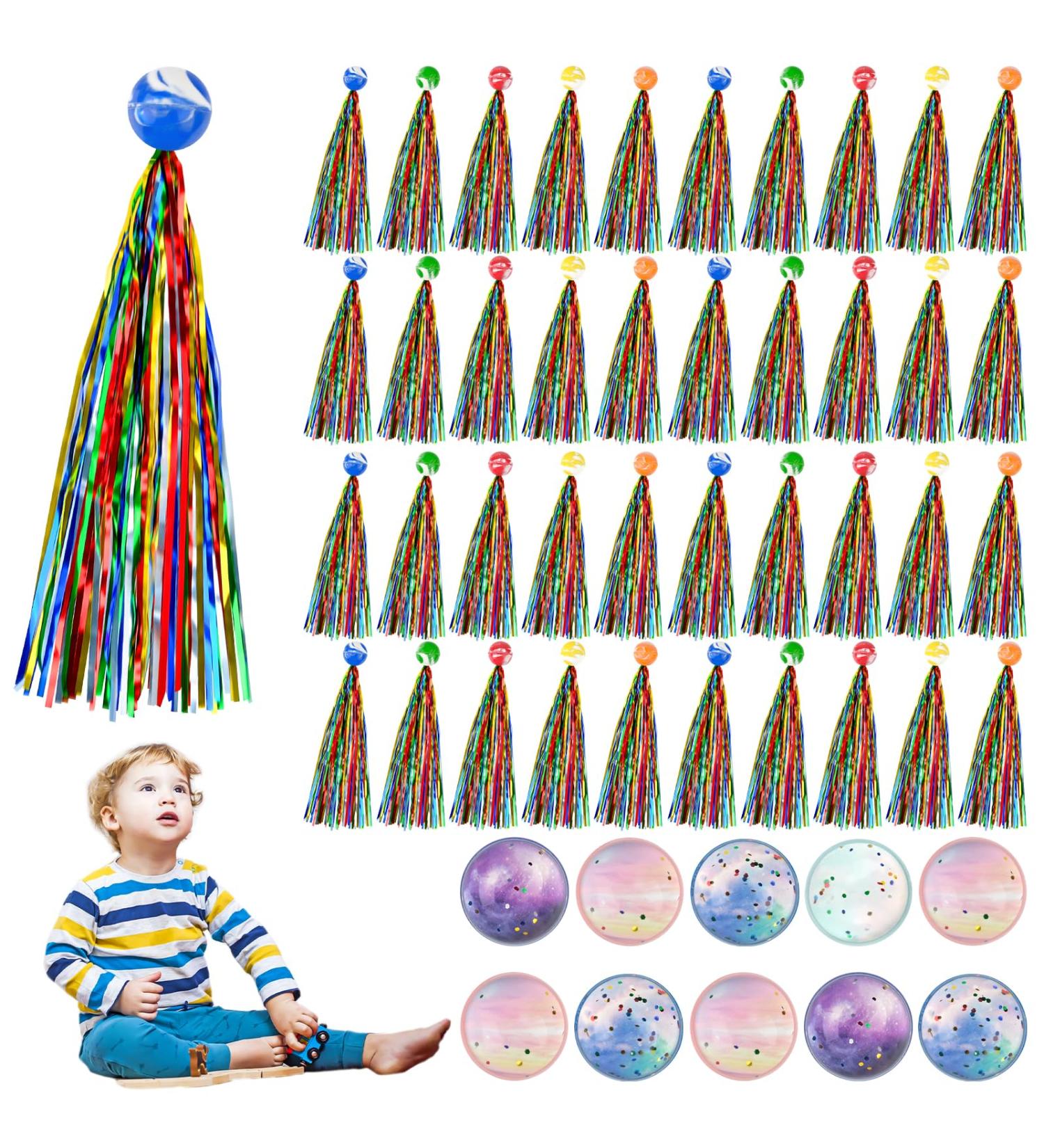 Shop Wugu Bait Balls Colorful Rubber Ball Toys for Kids | 40PC Planet Flummis & Springball Flummy - Perfect Birthday Party Souvenirs & Guest Gifts - Buy Online on SooperMarket.com