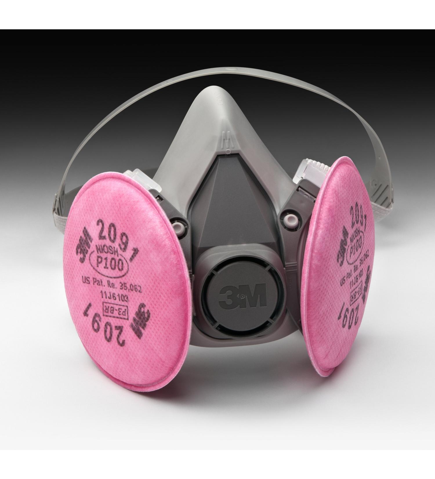 3M Half Facepiece Respirator Assembly 6291/07002(AAD) Medium with Particulate Filters 2091/07000(AAD) P100 - Medium Size - Buy Online on SooperMarket.com