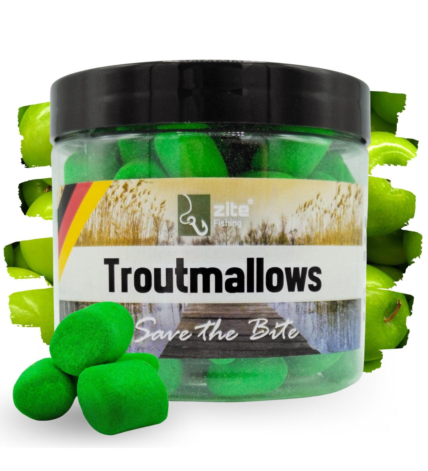Zite Fishing Troutmallows - Premium Marshmallow Trout Bait - Intense Flavors & Bright Colors - 40g - Ideal for Mixing with Natural Baits - Buy Online on SooperMarket.com