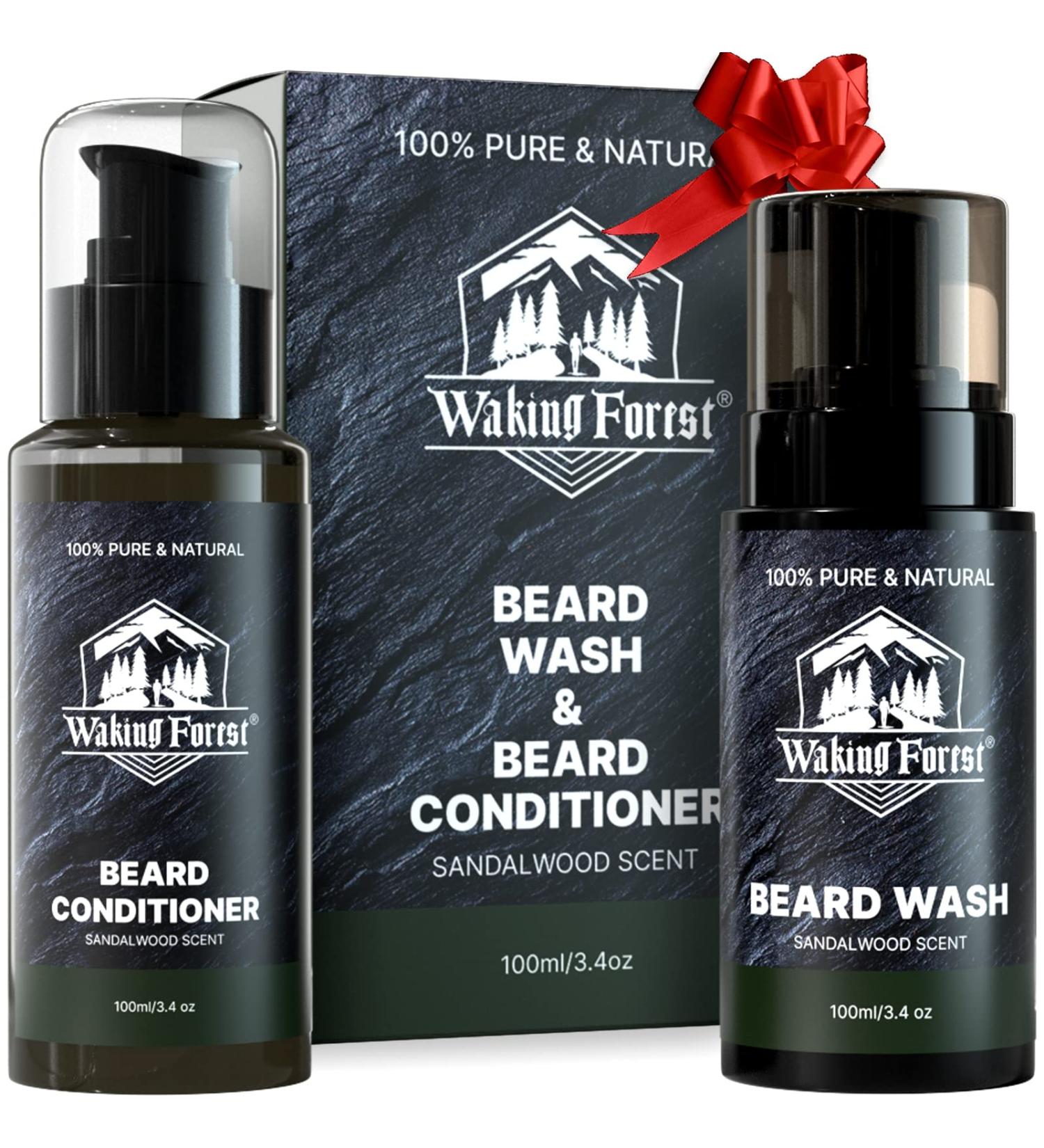 Waking Forest Beard Wash & Conditioner Set | Hydrate & Soften | Natural Argan | Fuller-Looking Beard Care for Men - Buy Online on SooperMarket.com