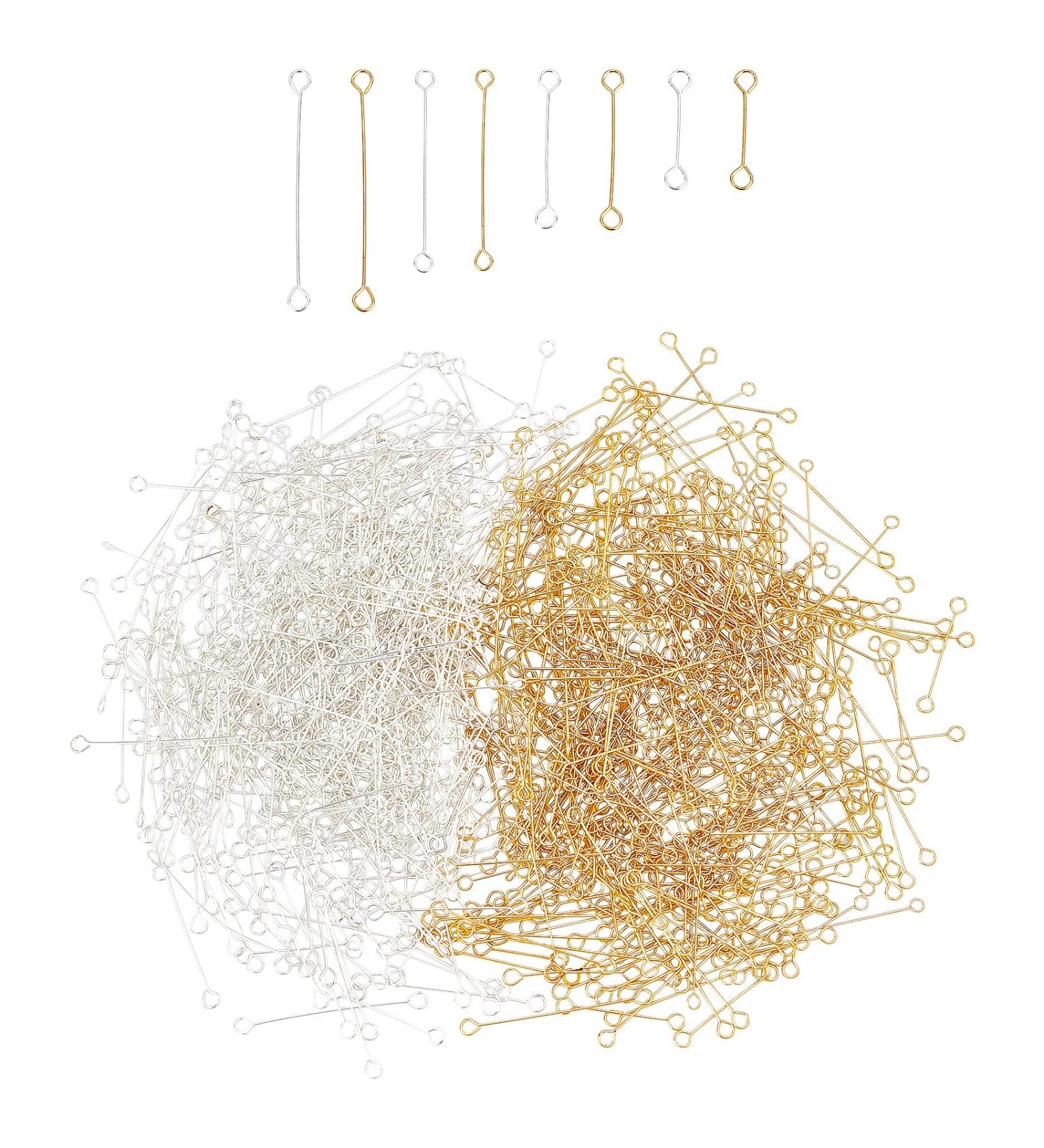 Arricraft 840 Pcs Stainless Steel Eye Pins - Multi-Size Loop Pins for Jewelry Making - Buy Online on SooperMarket.com