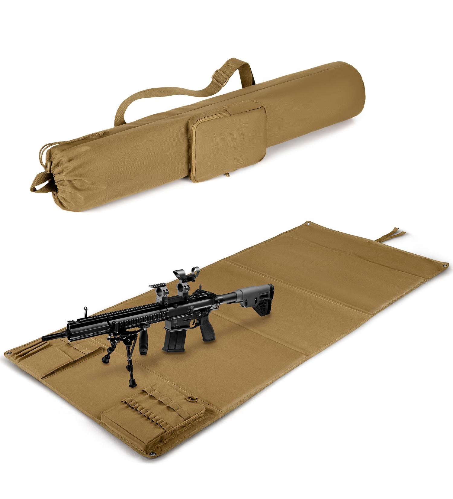 Goburo Tactical Shooting Mat with Carrying Bag | Extra Large Roll-Up Shooting Mat | Padded Shooting Ceiling & Accessories for Long-Distance Hunting - Buy Online on SooperMarket.com