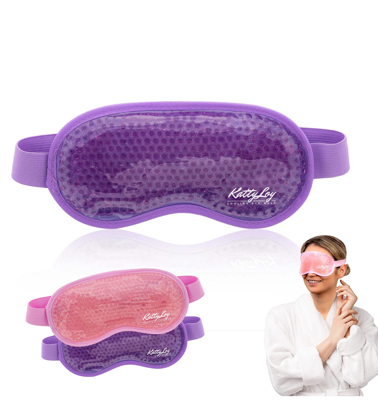 Katty Loy Gel Eye Mask - Luxury Cooling Eye Mask for Hot Cold Therapy - Relieves Puffy Eyes, Dark Circles, Headaches, Migraines & Sinus Pain - Reusable (1 Count) - Buy Online on SooperMarket.com