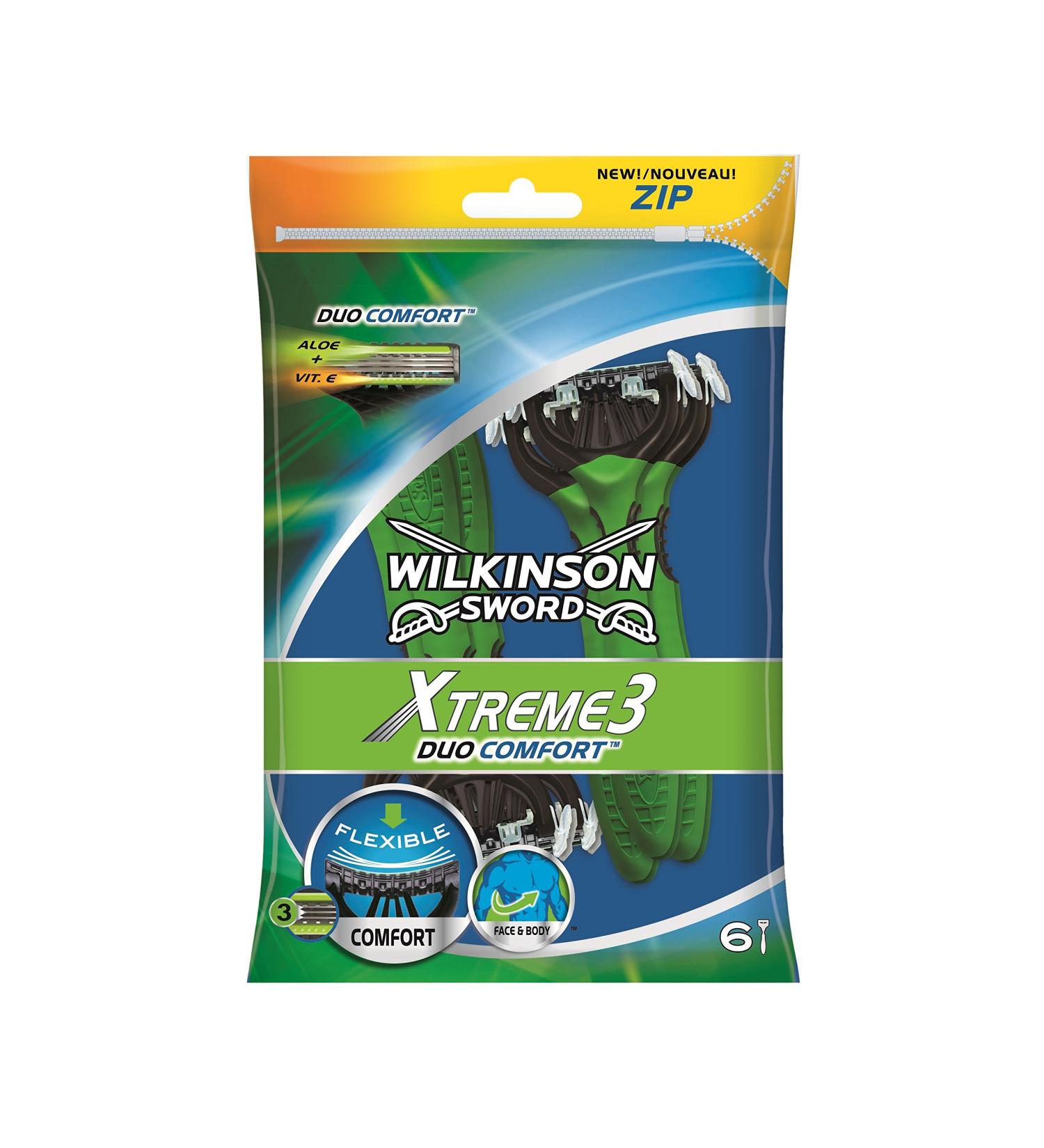 Wilkinson Sword Xtreme Number 3 Duo Disposable Razors for Men - 6 Pack | Best International Shipping - Buy Online on SooperMarket.com