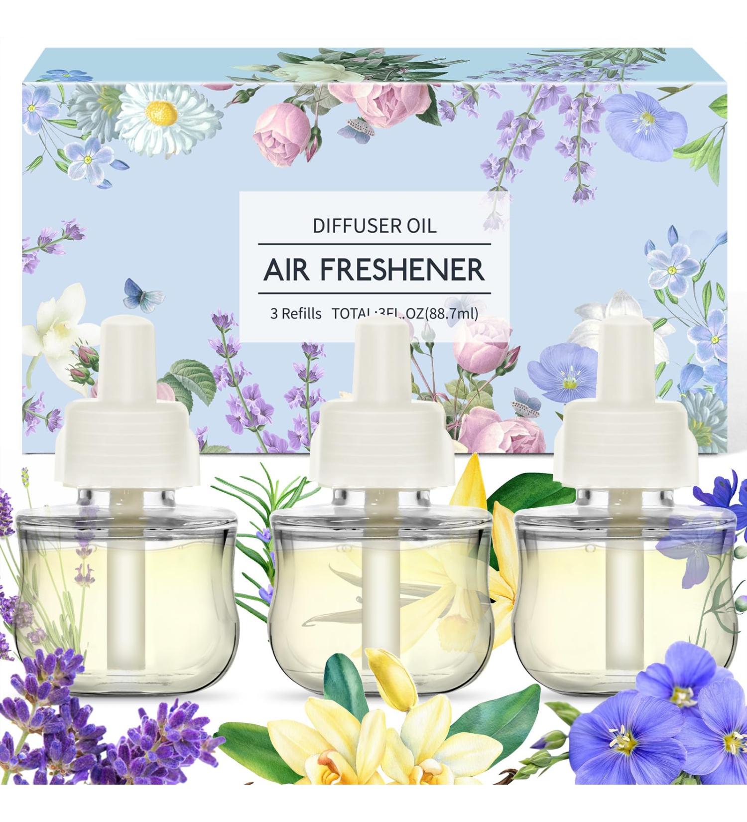 SCENT-HI 3-Piece Electrical Air Freshener Plug Refills - Linen Lavender & Vanilla - 29ml Compatible with Air-Wick Mix - Buy Online on SooperMarket.com