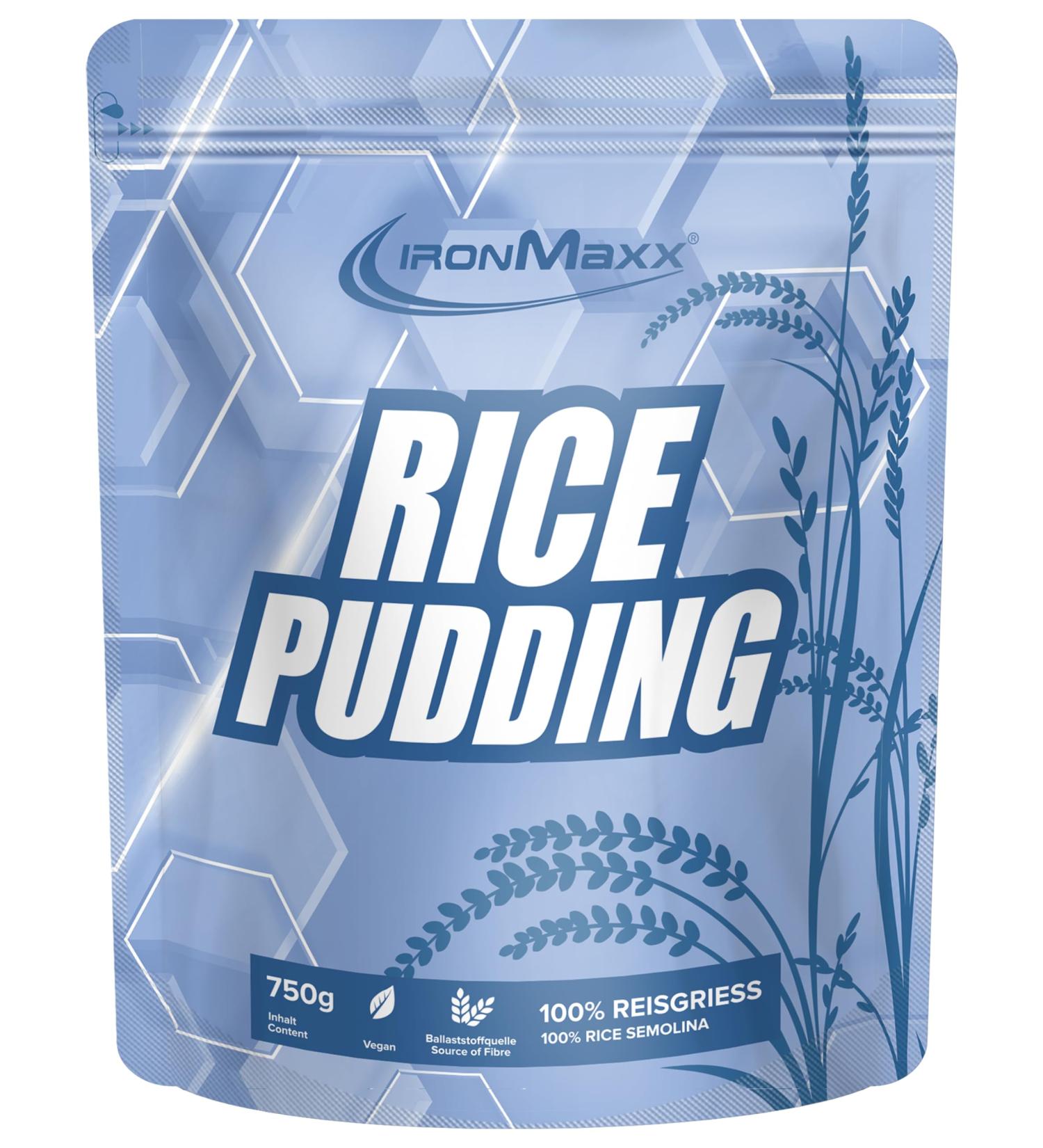 Ironmaxx Rice Pudding - 750g bag |High -quality instant rice flour to prepare Reipudding |Vegan rice pudding as a fiber source 750g (1 Pack)