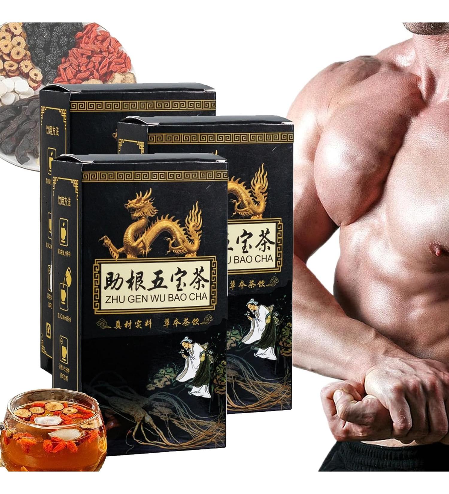 Ginseng Five Treasures Tea Kidney Tea Kidney Tea Formula Ginseng Five Treasure Tea Essential Chinese Herbal Tea Tonify Kidney for Men Chinese Kidney Care Tea (3pcs) - Buy Online on SooperMarket.com
