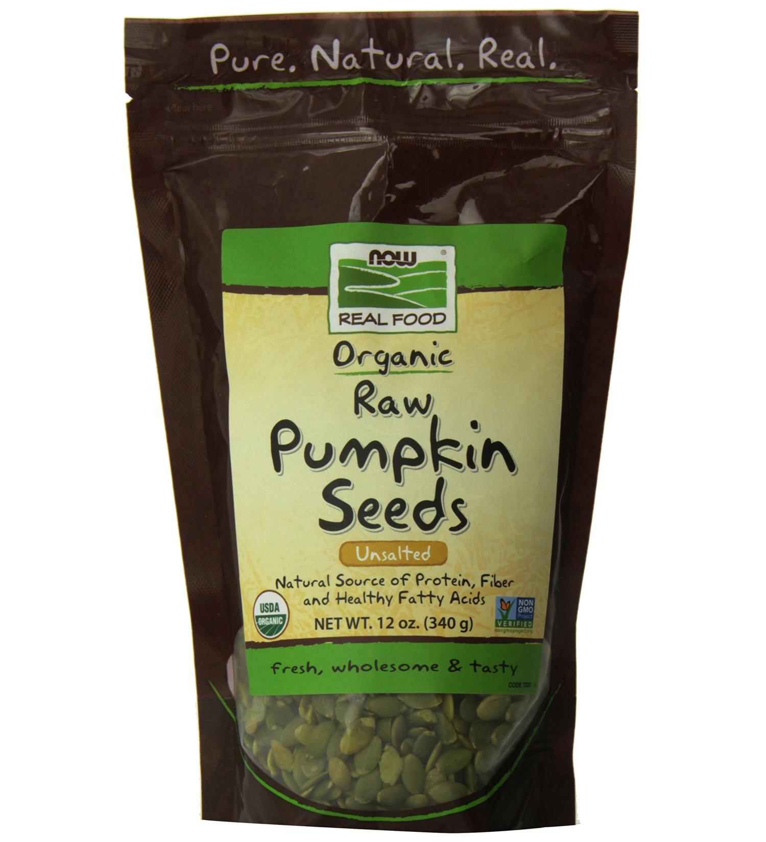 Now Foods Organic Pumpkin Seeds 12 Ounce - Premium Quality Superfood - Buy Online on SooperMarket.com