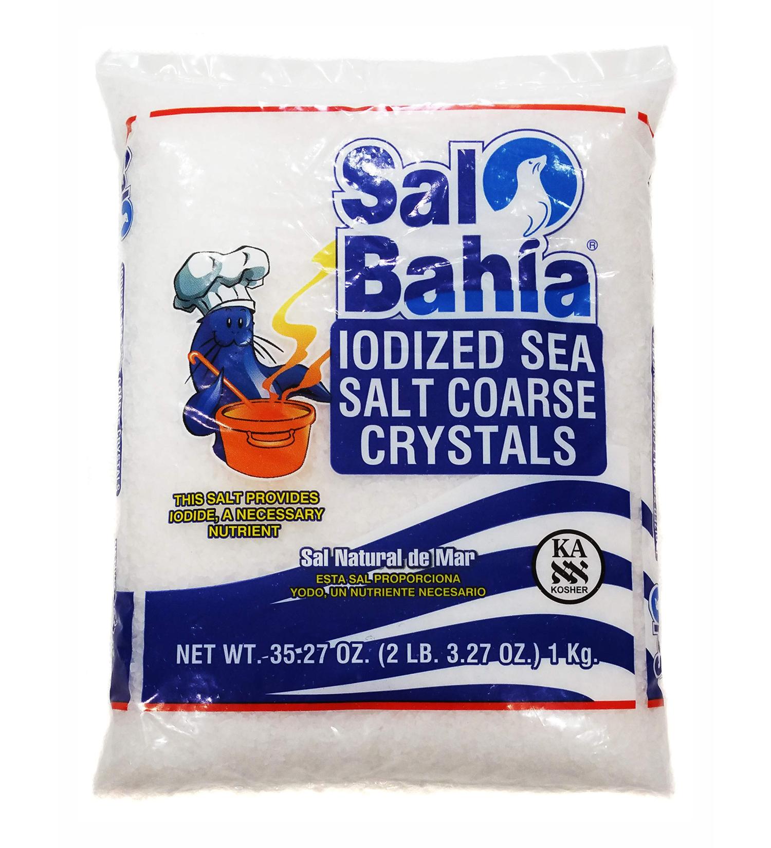 Sal Bahia Iodized Sea Salt Coarse Crystals 35.27oz 2.2 Pound (Pack of 1)