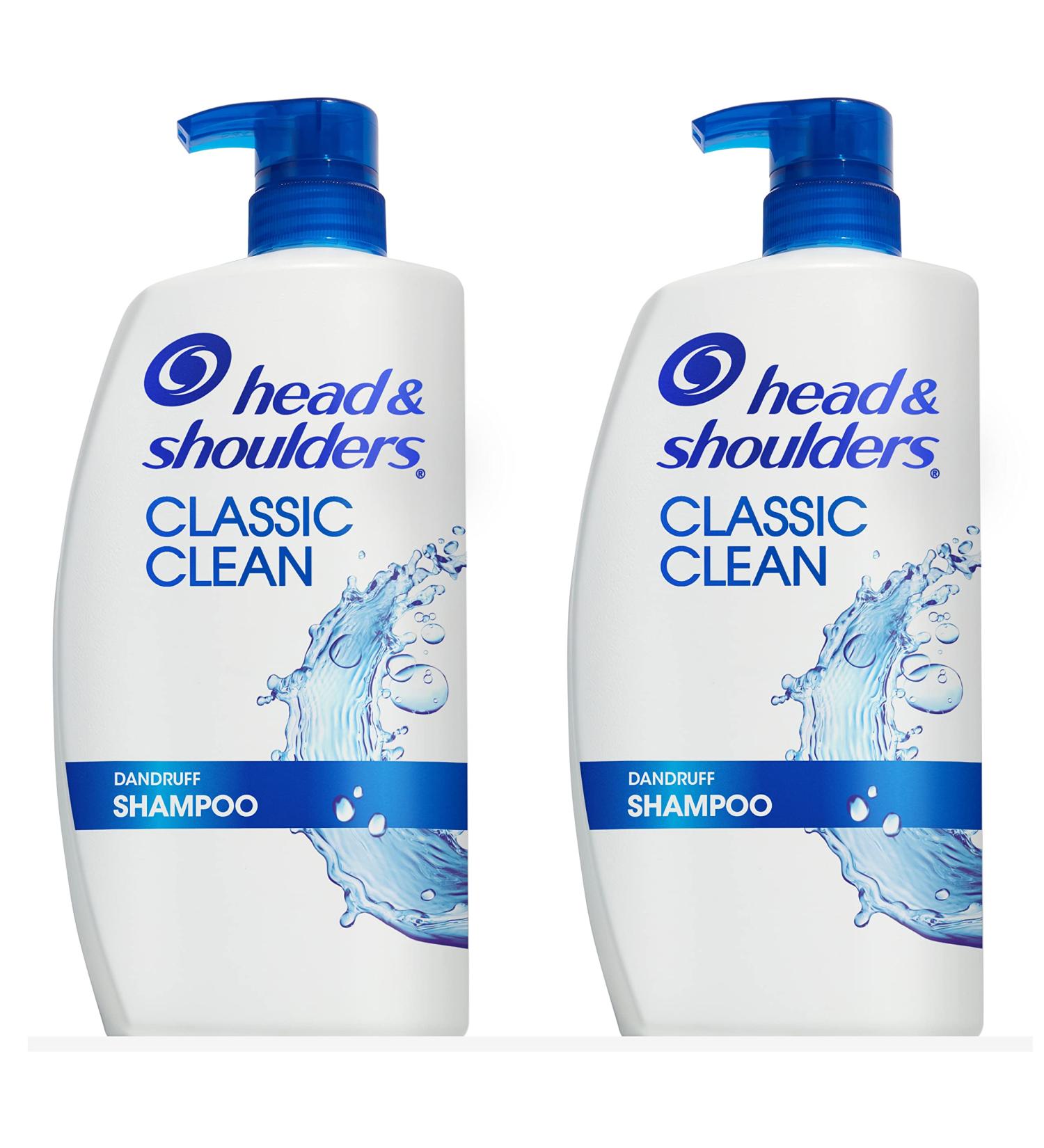 Head and Shoulders Anti-Dandruff Shampoo 32.1 fl oz Twin Pack - Classic Clean Scent, for All Hair Types, Color-Treated, Curly Hair - Buy Online on SooperMarket.com
