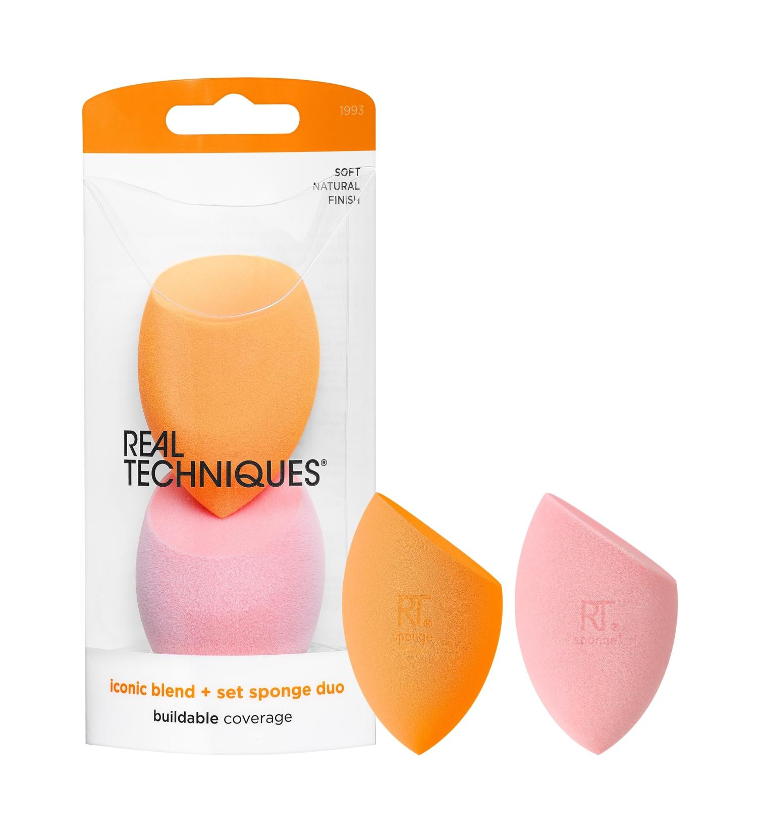 Real Techniques Miracle Complexion Sponge & Miracle Powder Sponge Duo Pack for Foundation & Powders 1 count (Pack of 1) - Buy Online on SooperMarket.com