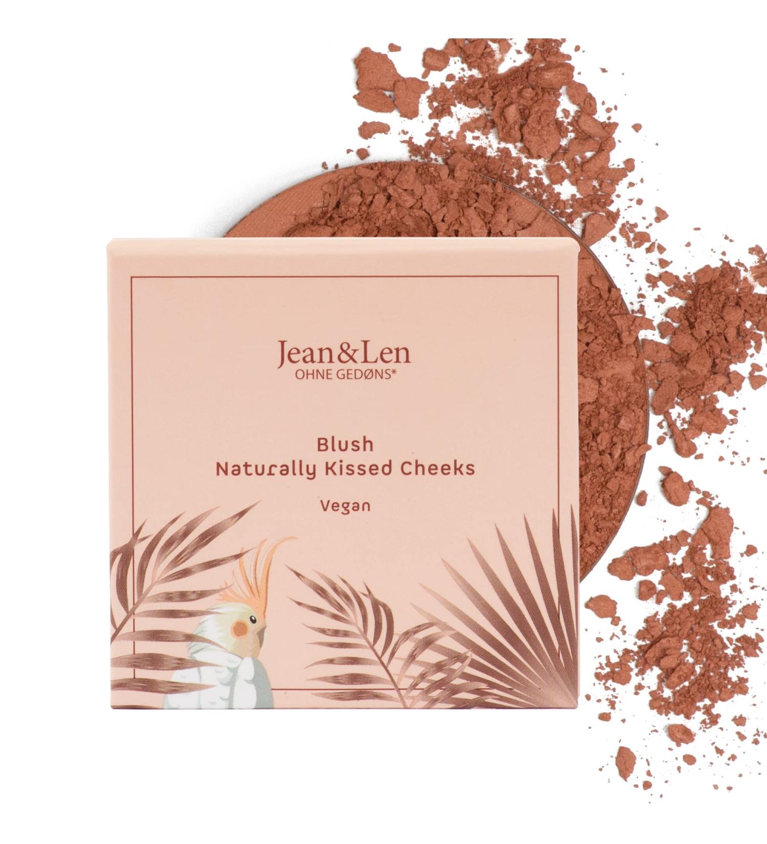 Jean & Len Blush Naturally Kissed Cheek - Vegan Blush Powder for Fresh Summer Cheeks Paraben-Free & Enriched with Vitamins A & E 8g - Buy Online on SooperMarket.com