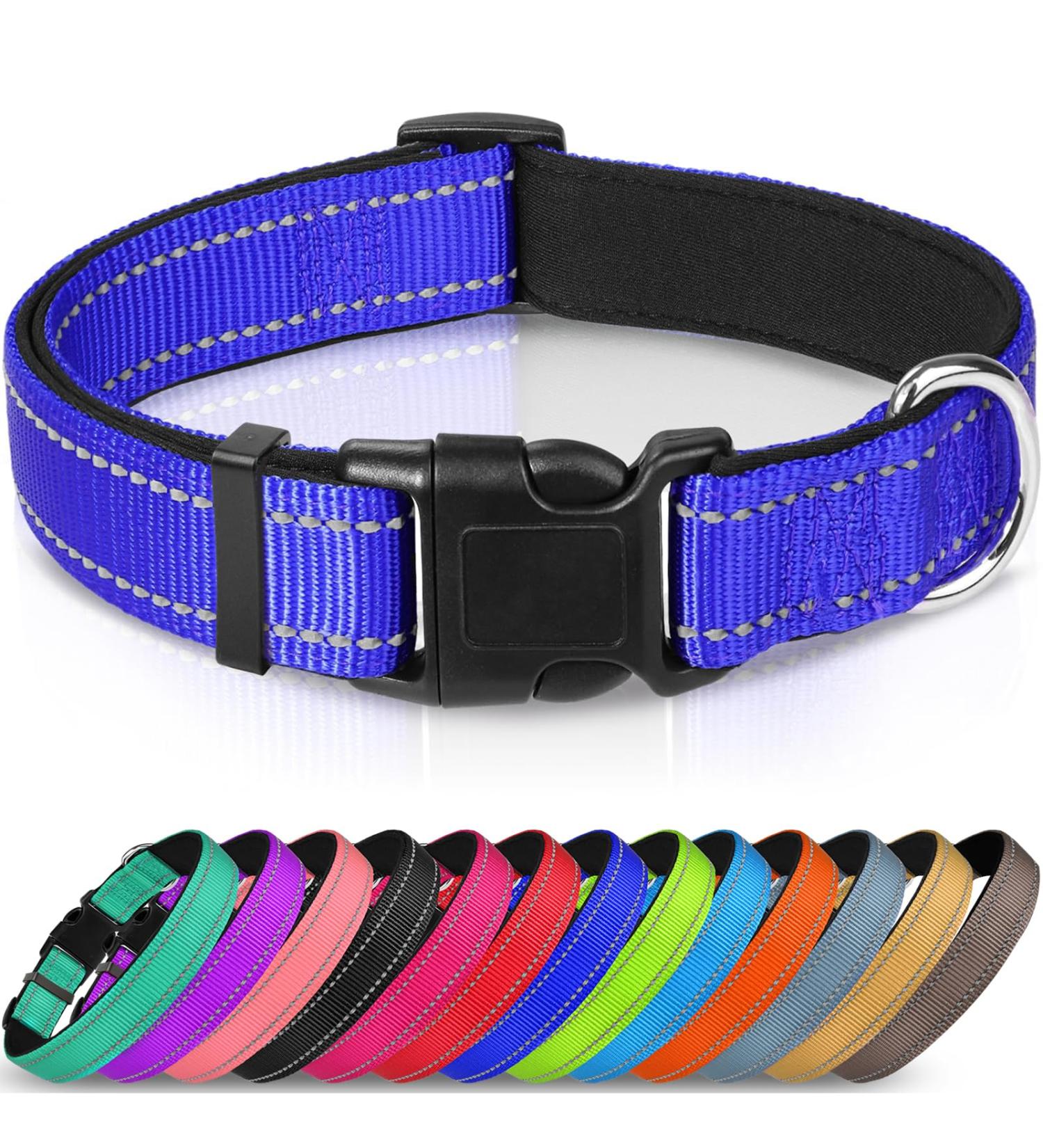 Joytale Reflective Dog Collar for Large Dogs - Royal Blue (Pack of 1) | Durable & Comfortable | International Shipping Available - Buy Online on SooperMarket.com