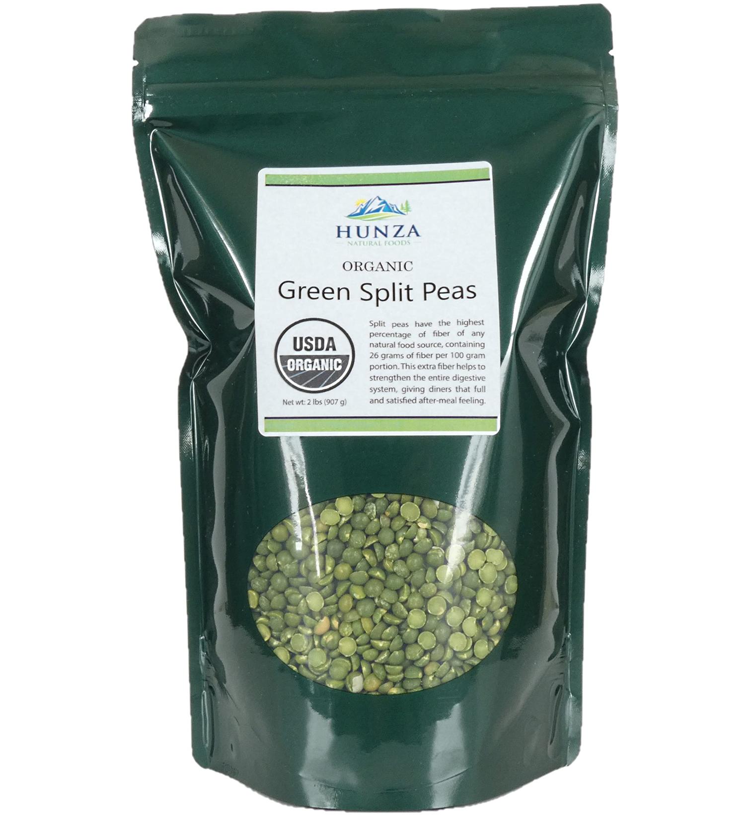 Hunza Organic Green Split Peas - 2 lbs (Pack of 1) - Buy Online on SooperMarket.com