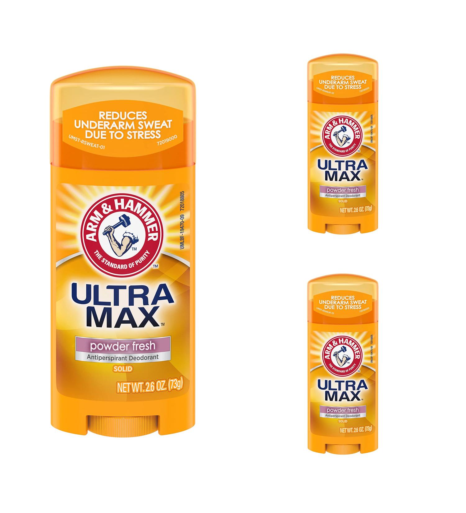 Arm & Hammer Ultra Powder Fresh Deodorant 2.6oz Solid (3 Pack) - Buy Online on SooperMarket.com