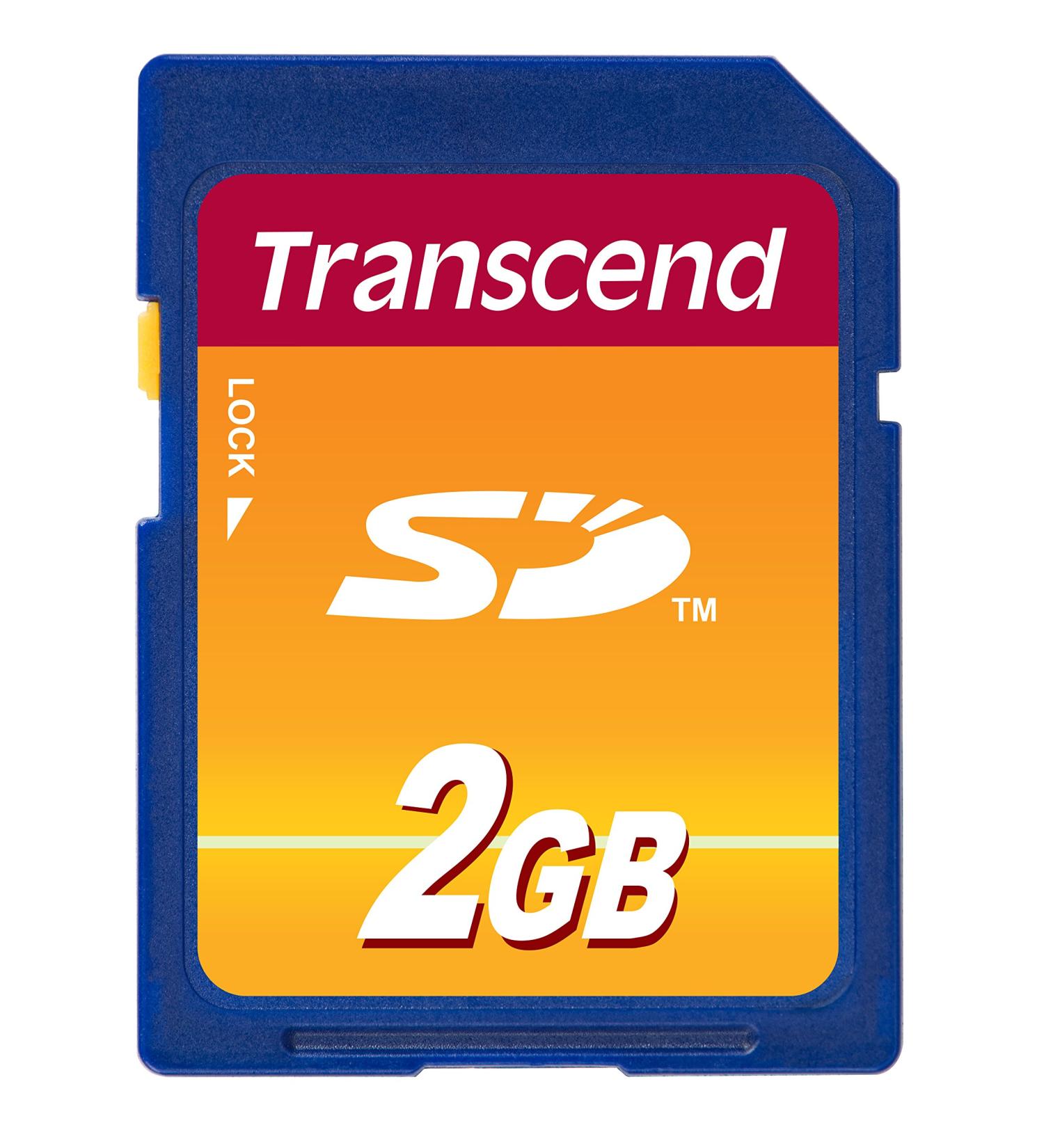 Transcend 2 GB SD Flash Memory Card (TS2GSDC) Single Item