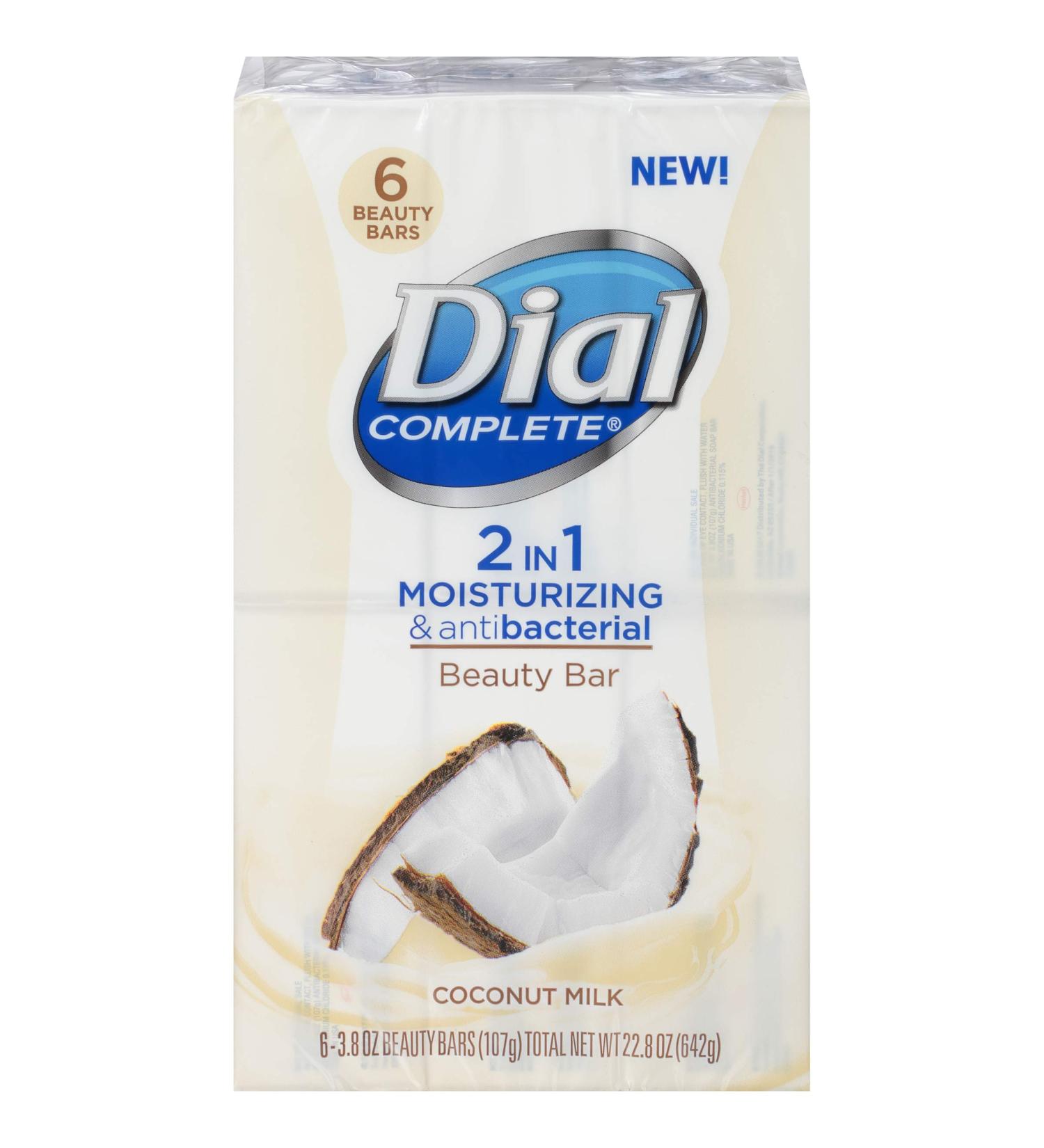 Dial Complete 2in1 Coconut Milk Bar Soap - 6 ct. coconut milk 6 Count (Pack of 1)