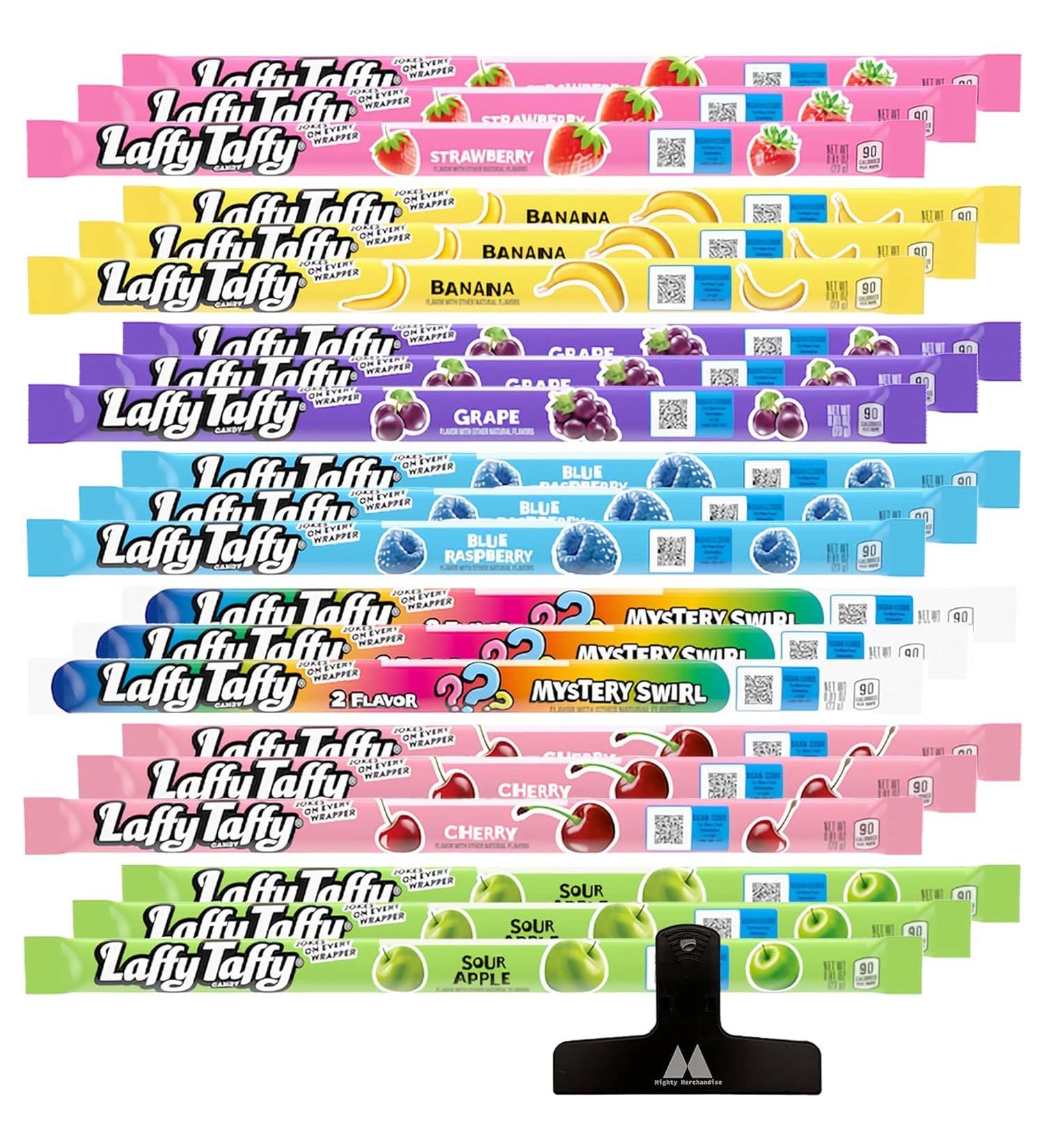 Laffy Taffy Ropes Variety Pack - 21 Pack with 7 Flavors | Strawberry Banana Grape & More | Perfect for Candy Lovers - International Shipping Available - Buy Online on SooperMarket.com