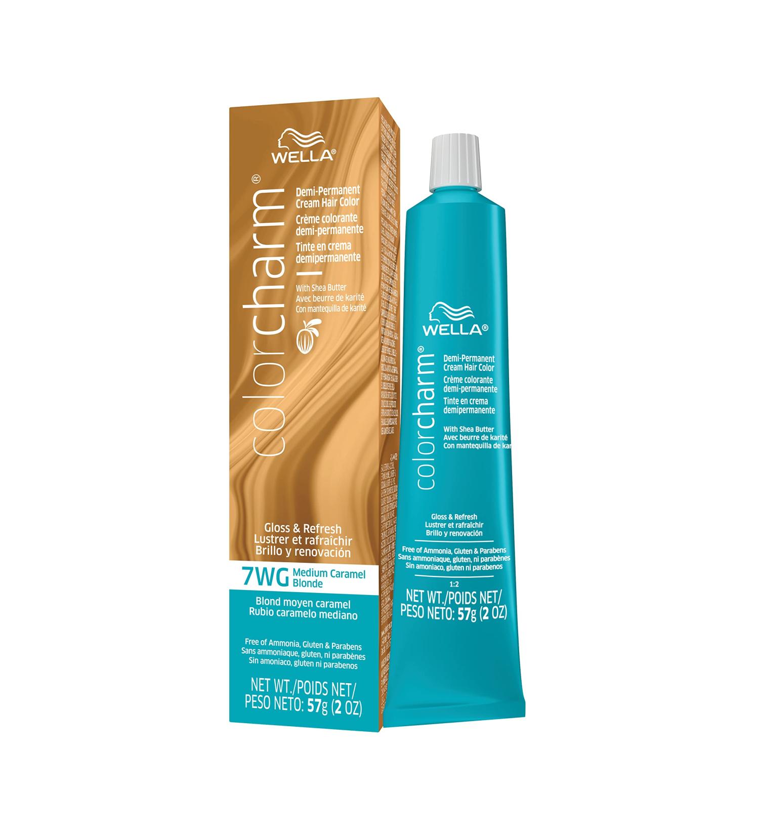 WELLA Colorcharm 7WG Medium Caramel Blonde Demi Permanent Hair Color - 2 oz - Gray Coverage & Gloss - Pack of 1 - Buy Online on SooperMarket.com