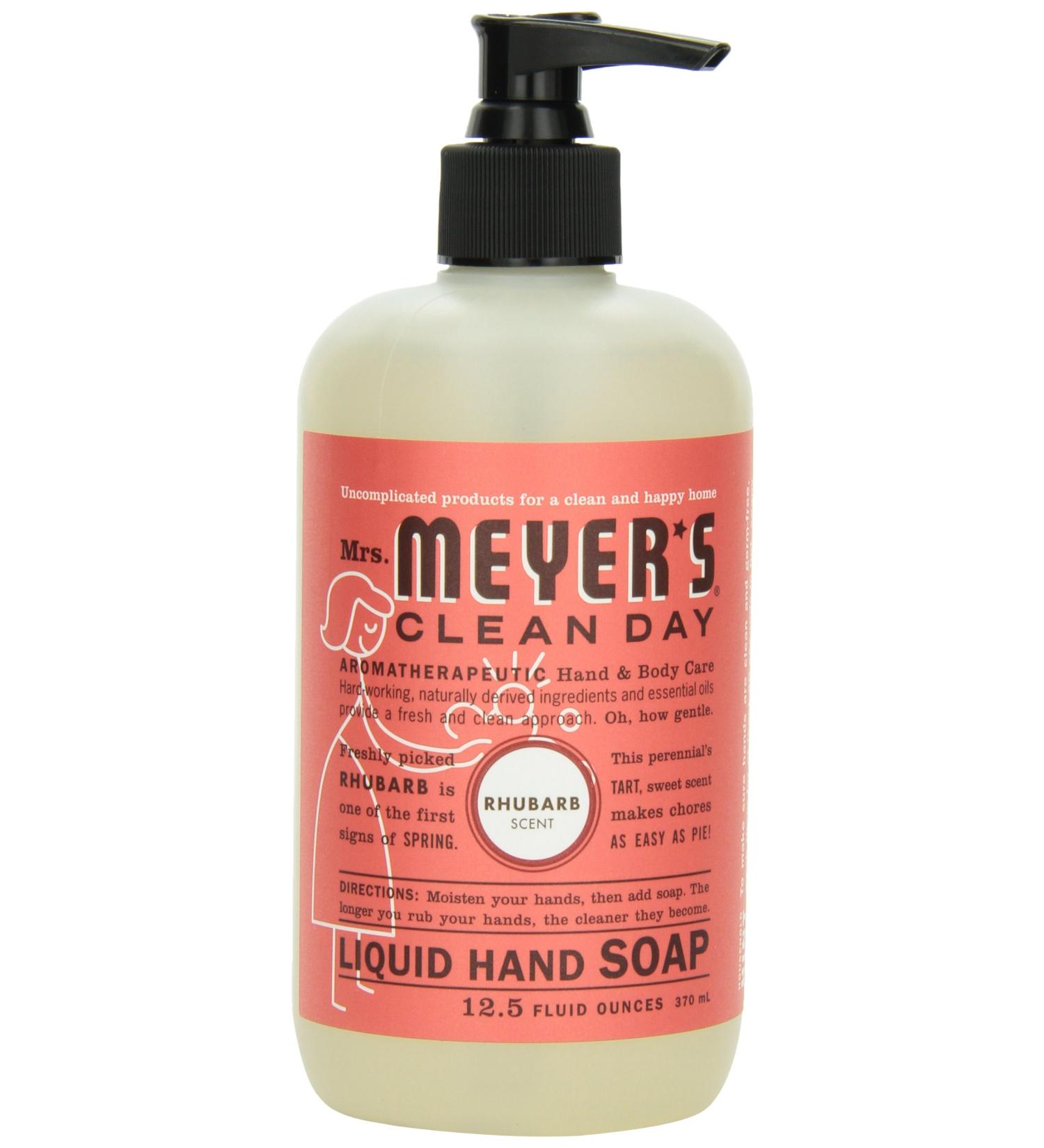 Mrs. Meyer's Rhubarb Liquid Hand Soap 12.5 OZ - Eco-Friendly International Shipping - Buy Online - Buy Online on SooperMarket.com