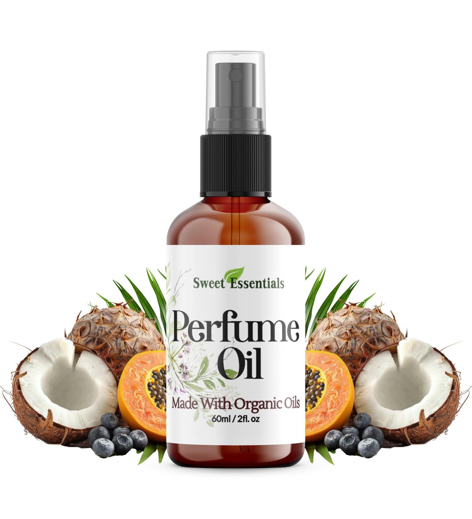 Sweet Essentials Hawaiian Coconut Perfume Oil | Organic Tropical Scent | 2oz Spray for Hair & Body | Alcohol & Preservative Free - Buy Online on SooperMarket.com
