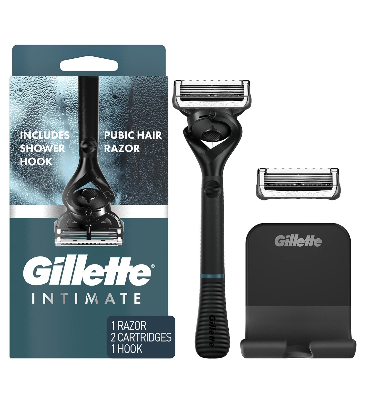 Gillette Intimate Manscape Razor for Men - Pubic Hair Manscaping Razor with 2 Refills - Buy Online on SooperMarket.com