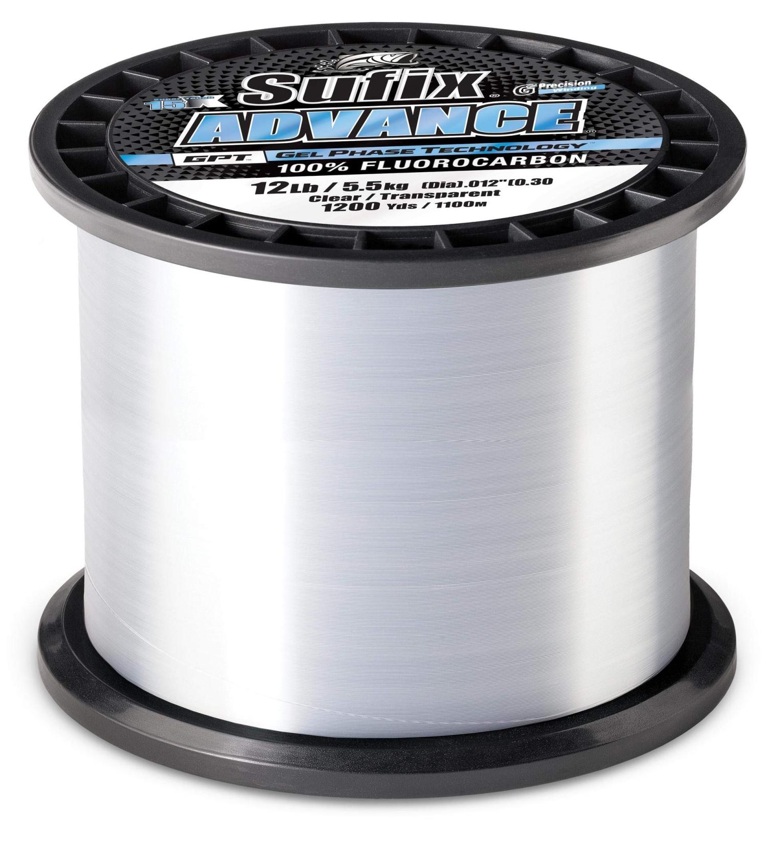 Sufix Advance Fluorocarbon Bulk Spool 1200 Yards 12 Pound