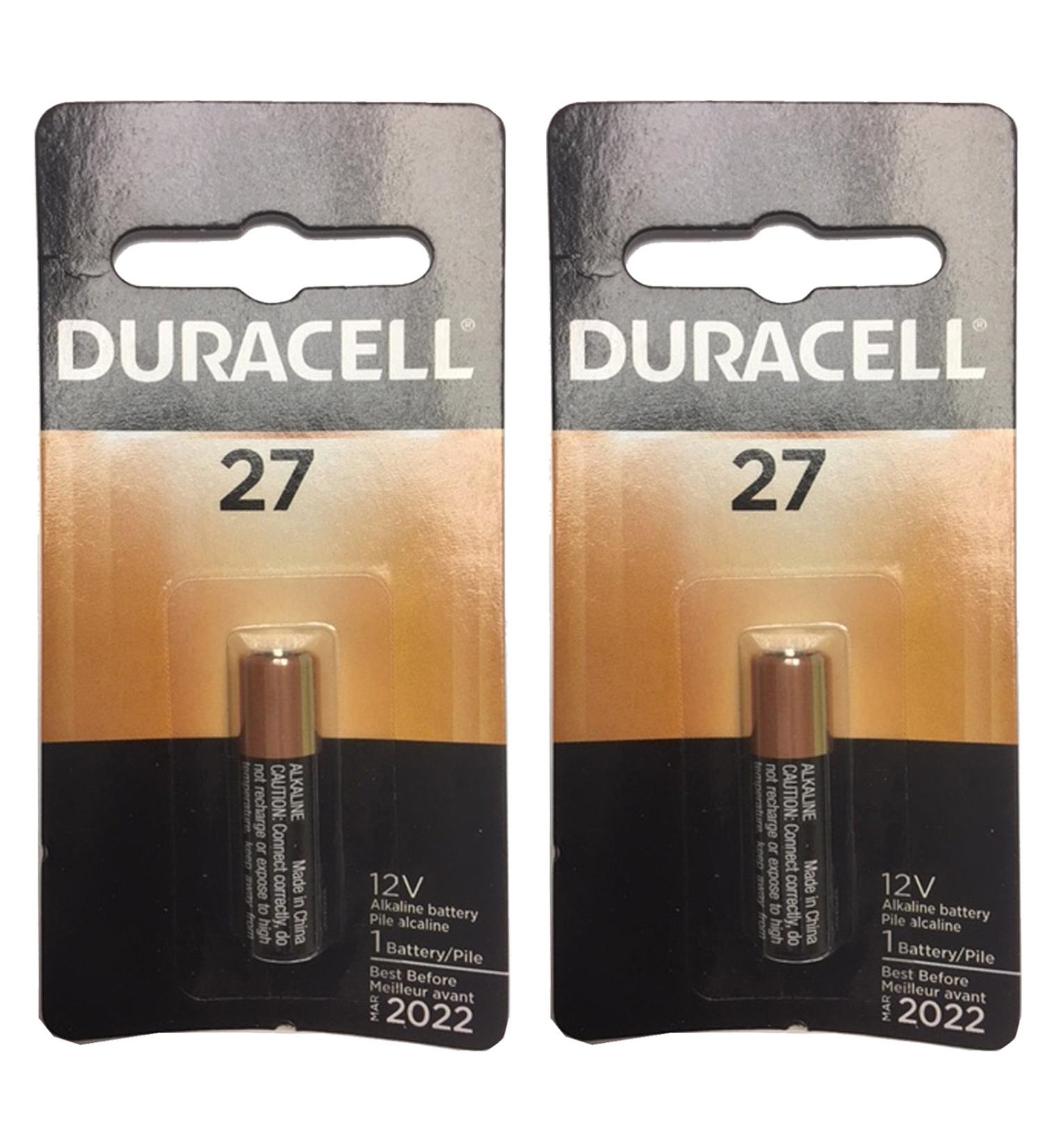 DURACELL 2X MN27 Alkaline 12V Battery G27A A27 GP27A Key Fobs Remotes