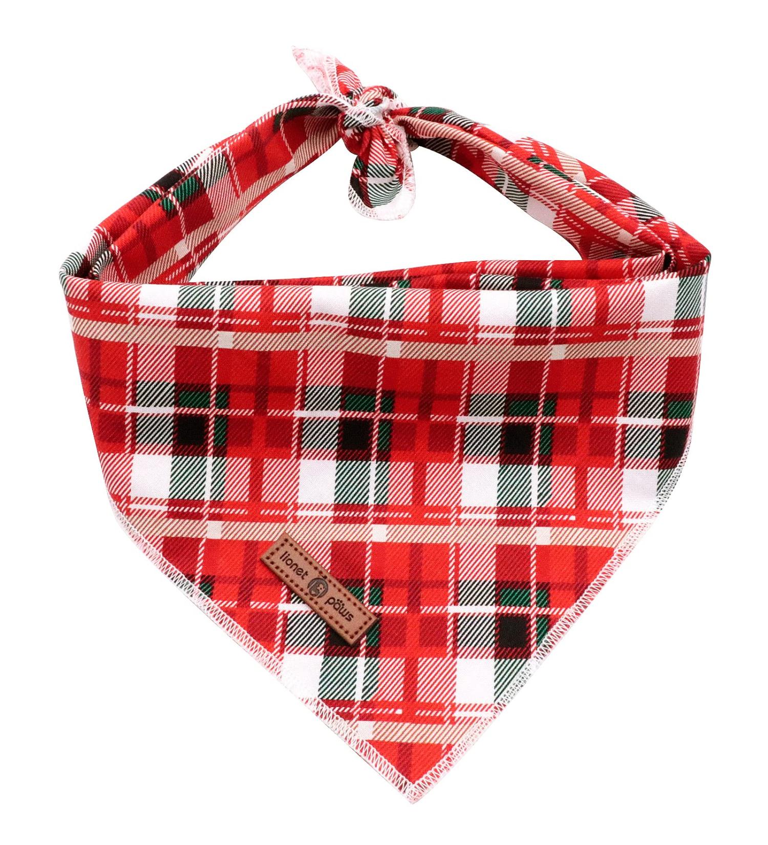 Buy Lionet Paws Christmas Dog Bandana | Headscarf & Towel for All Dog Sizes - Festive Holiday Style - Buy Online on SooperMarket.com