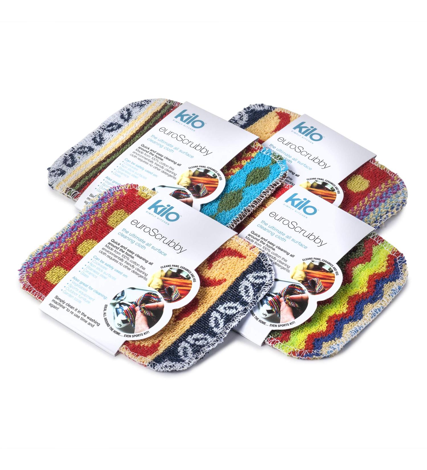 Kilo Non-Scratch Scourer Set - Environmentally Friendly Scrubby Multi Colour - 4 Pack - 17x13cm - Buy Online on SooperMarket.com