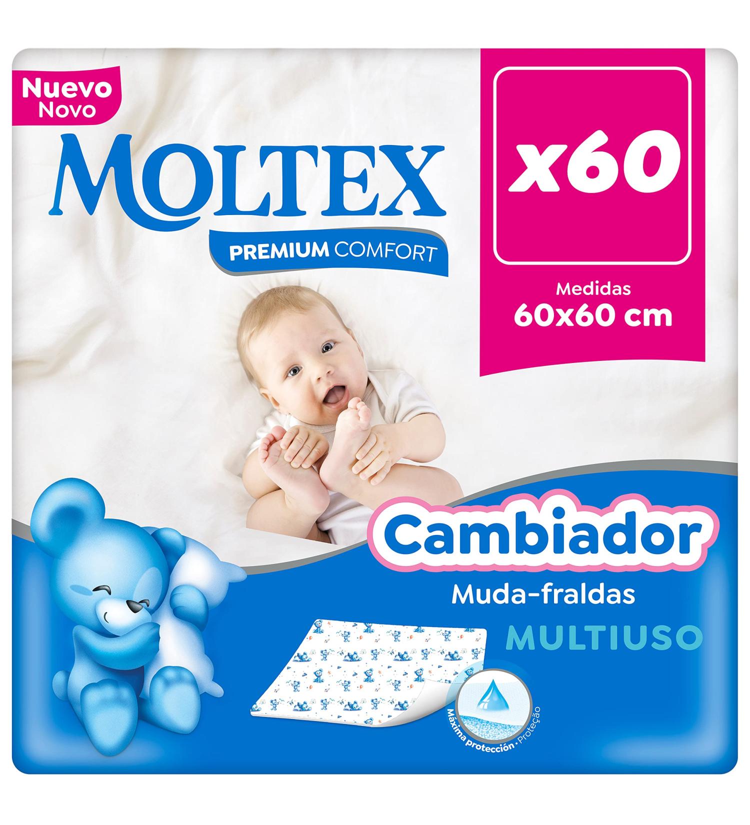 Moltex Premium Comfort Disposable Baby Changing Mat 60 x 60 cm - Pack of 60 - Eco-Friendly & Ultra-Absorbent for International Shipping - Buy Online on SooperMarket.com