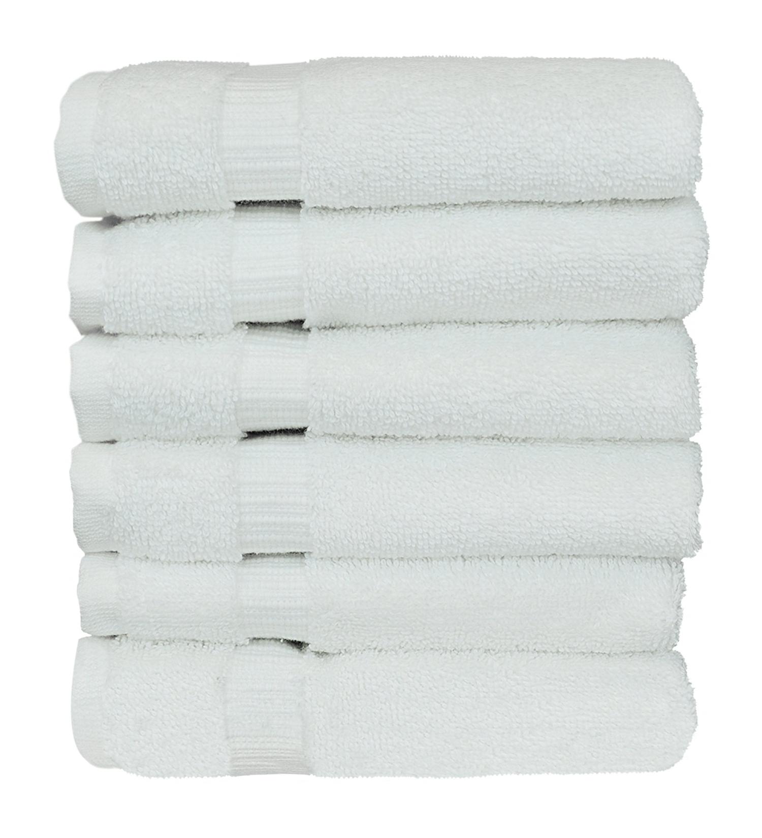 BC BARE COTTON Eco Washcloths - Set of 6 White | Dobby Border | Sustainable Eco-Friendly Products - Buy Online on SooperMarket.com