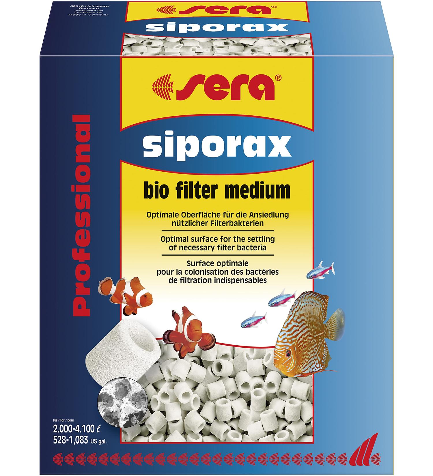 SERA SIBORAX Aquarium Filter Material 2.9 kg |Maximum optimization of biological filtering |Organic filter medium |Biological filtering for aquariums 10 ltr.