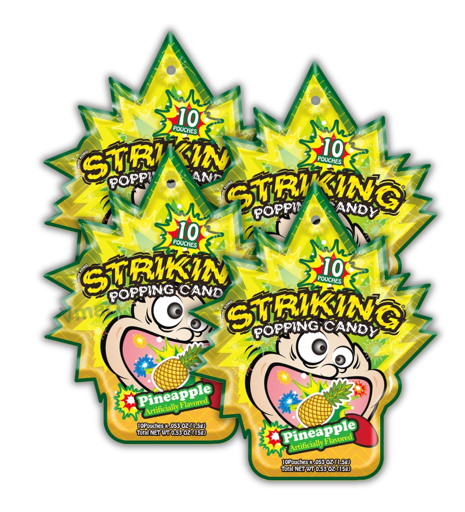 Striking Popping Candy Pineapple Flavour 15g (Pack of 4) - Buy Online on SooperMarket.com