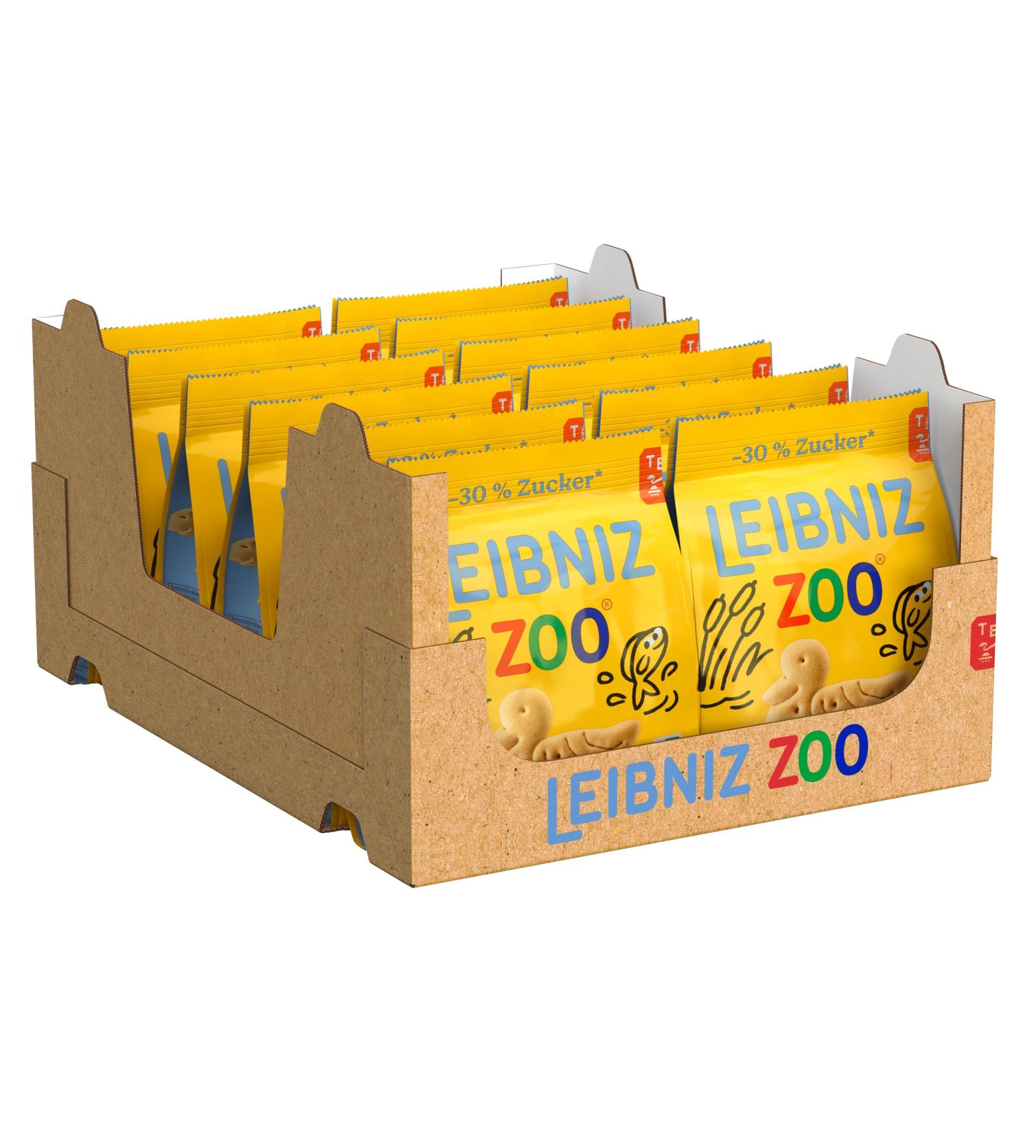 Leibniz Zoo Butter Cookies - 30% Less Sugar 12-Pack Crispy Wildlife Treats Stock Up on Delicious Low-Sugar Cookies (12 x 125g) - Buy Online on SooperMarket.com