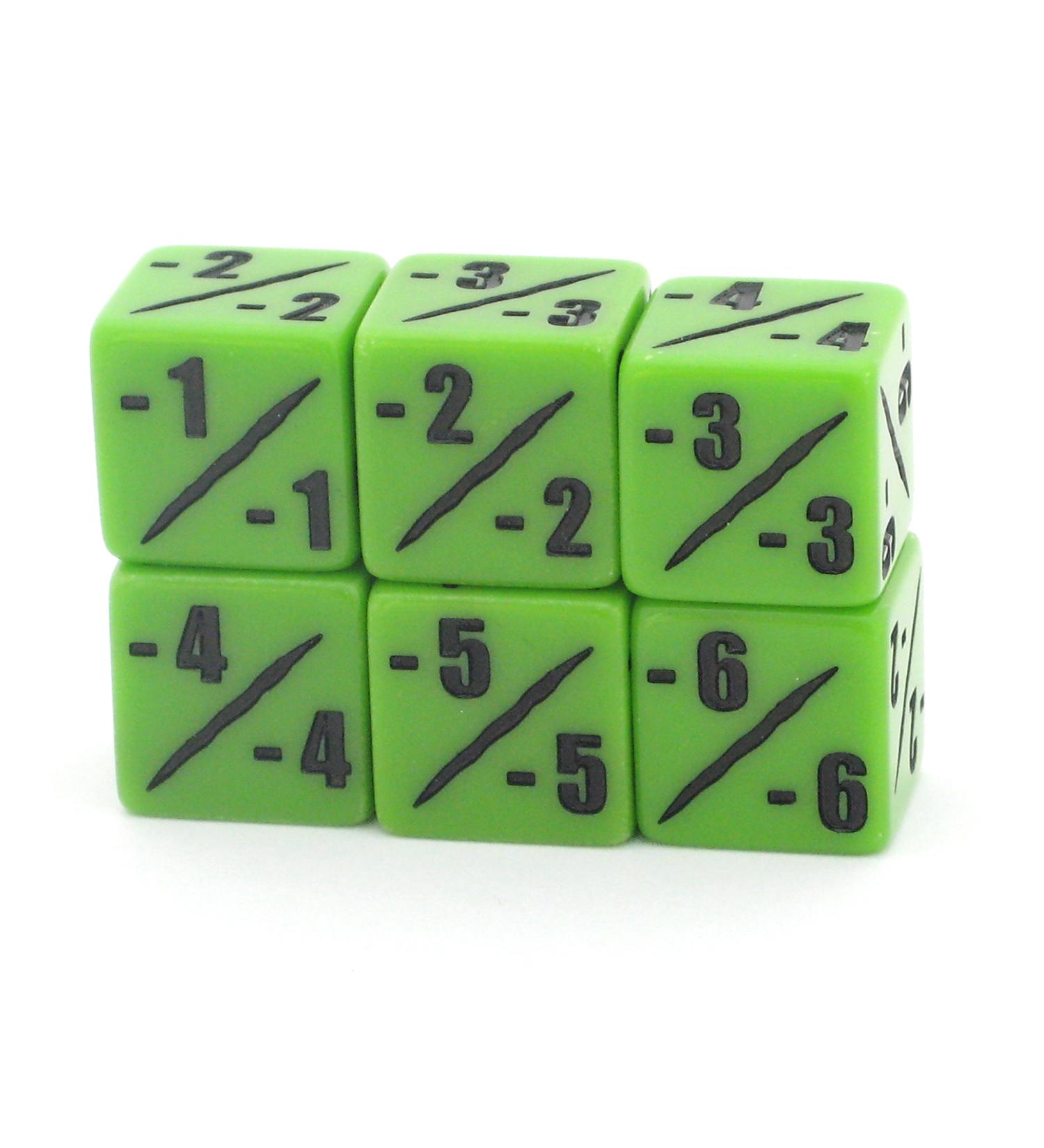 Hedral MTG -1/-1 Counter Dice Set (Pack of 6) - Bright Venom Green - Magic The Gathering TCG CCG 6d6 - Buy Online on SooperMarket.com